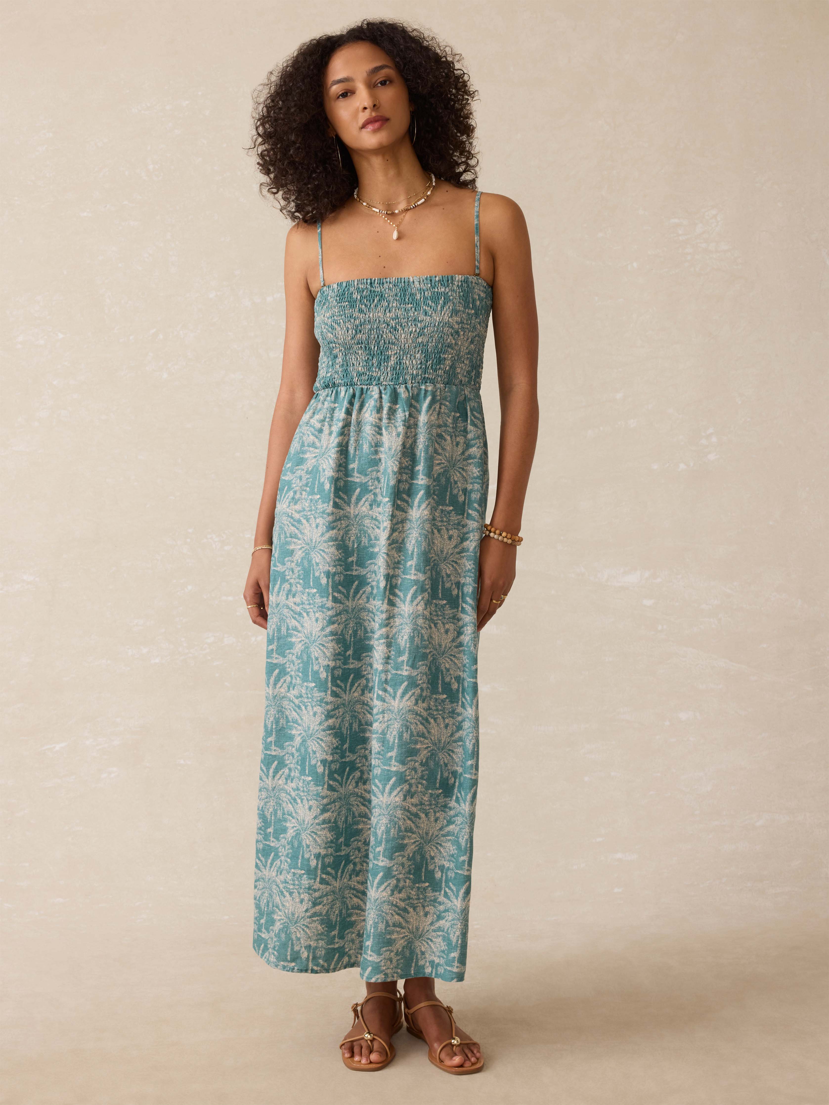 Sunrise Smocked Dress - Maui Tropics