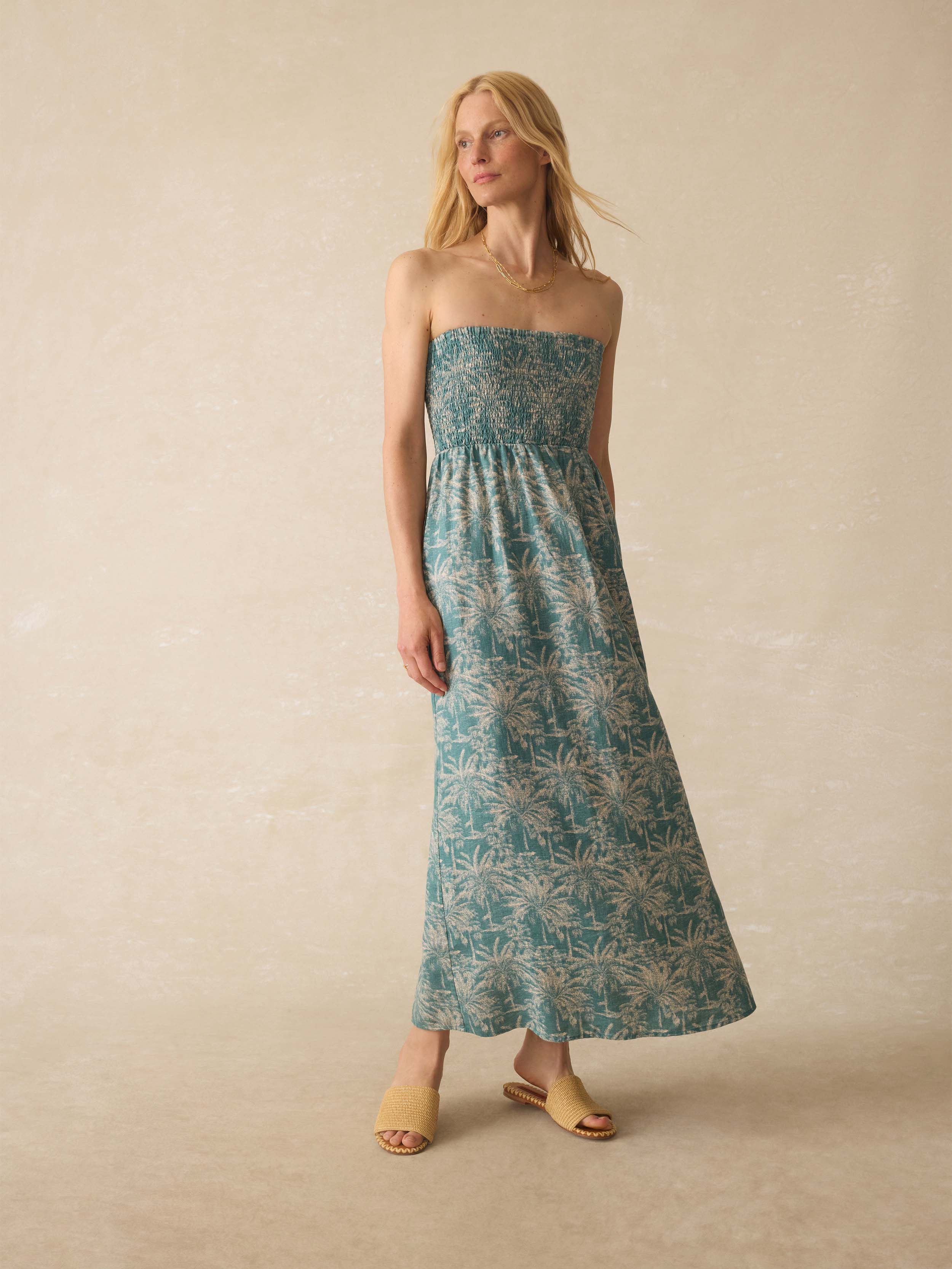 Sunrise Smocked Dress - Maui Tropics