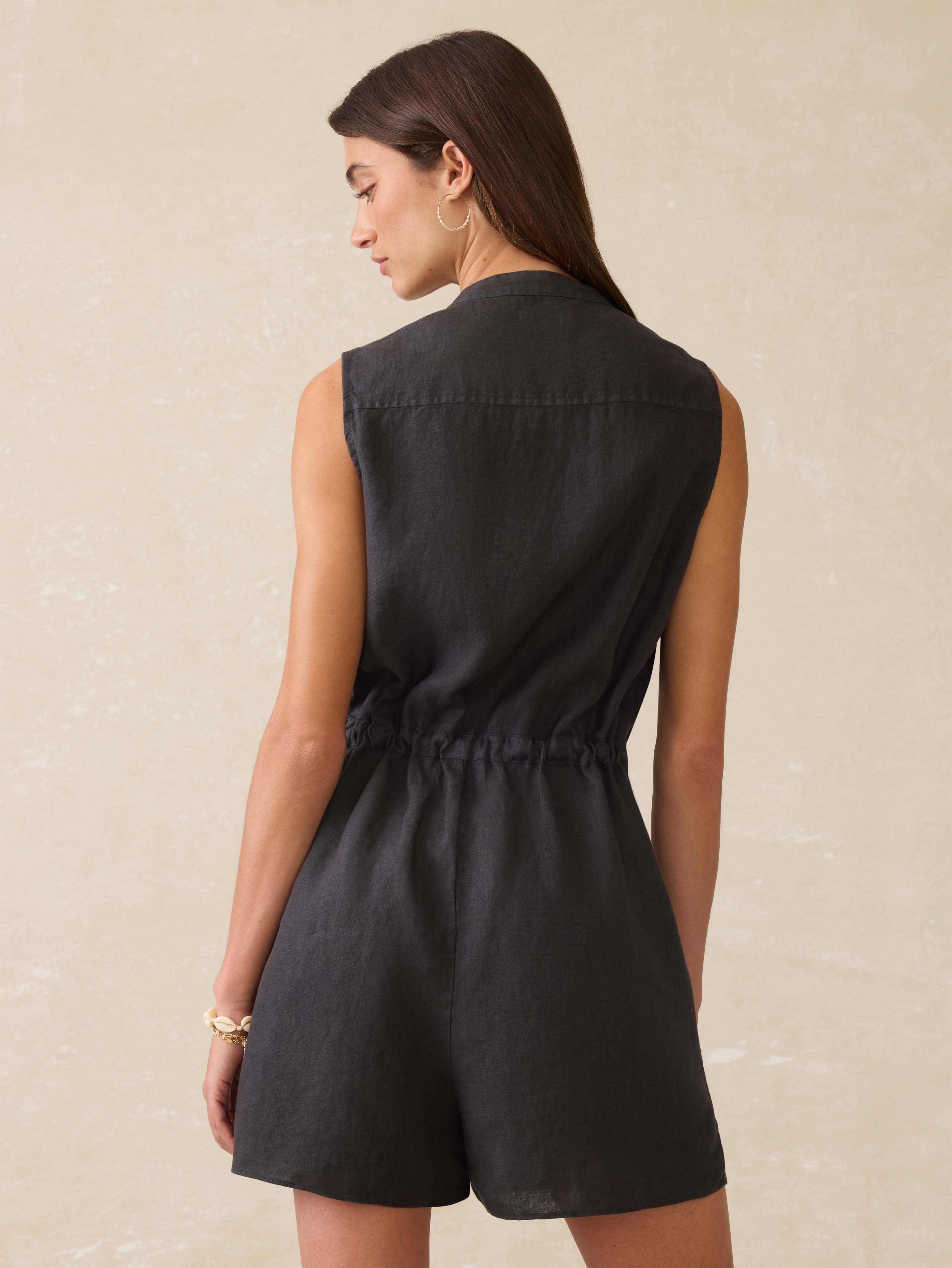 Mia Romper - Washed Black