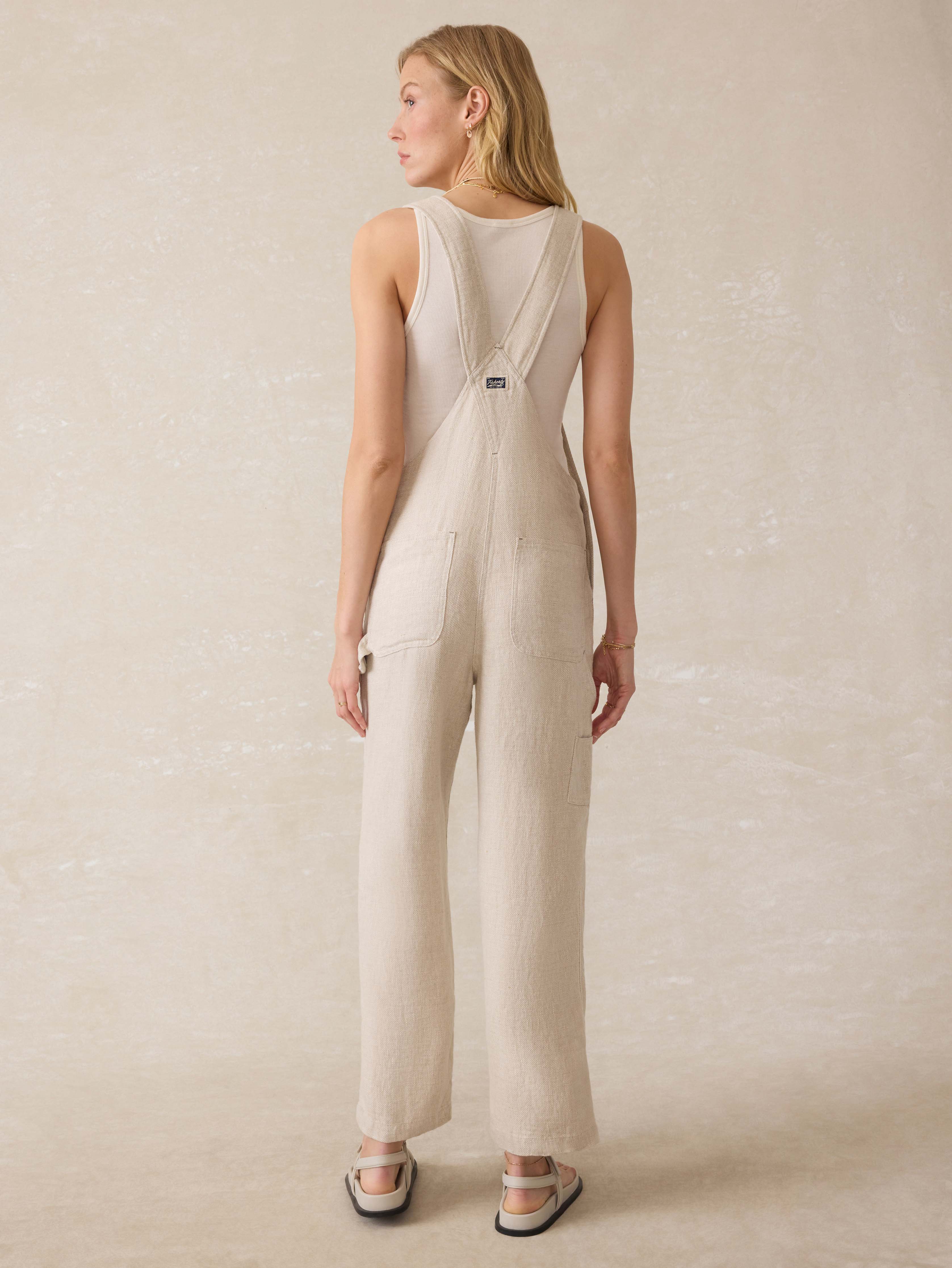 Twill Linen Overall - Flax