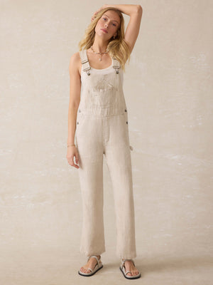 Twill Linen Overall - Flax
