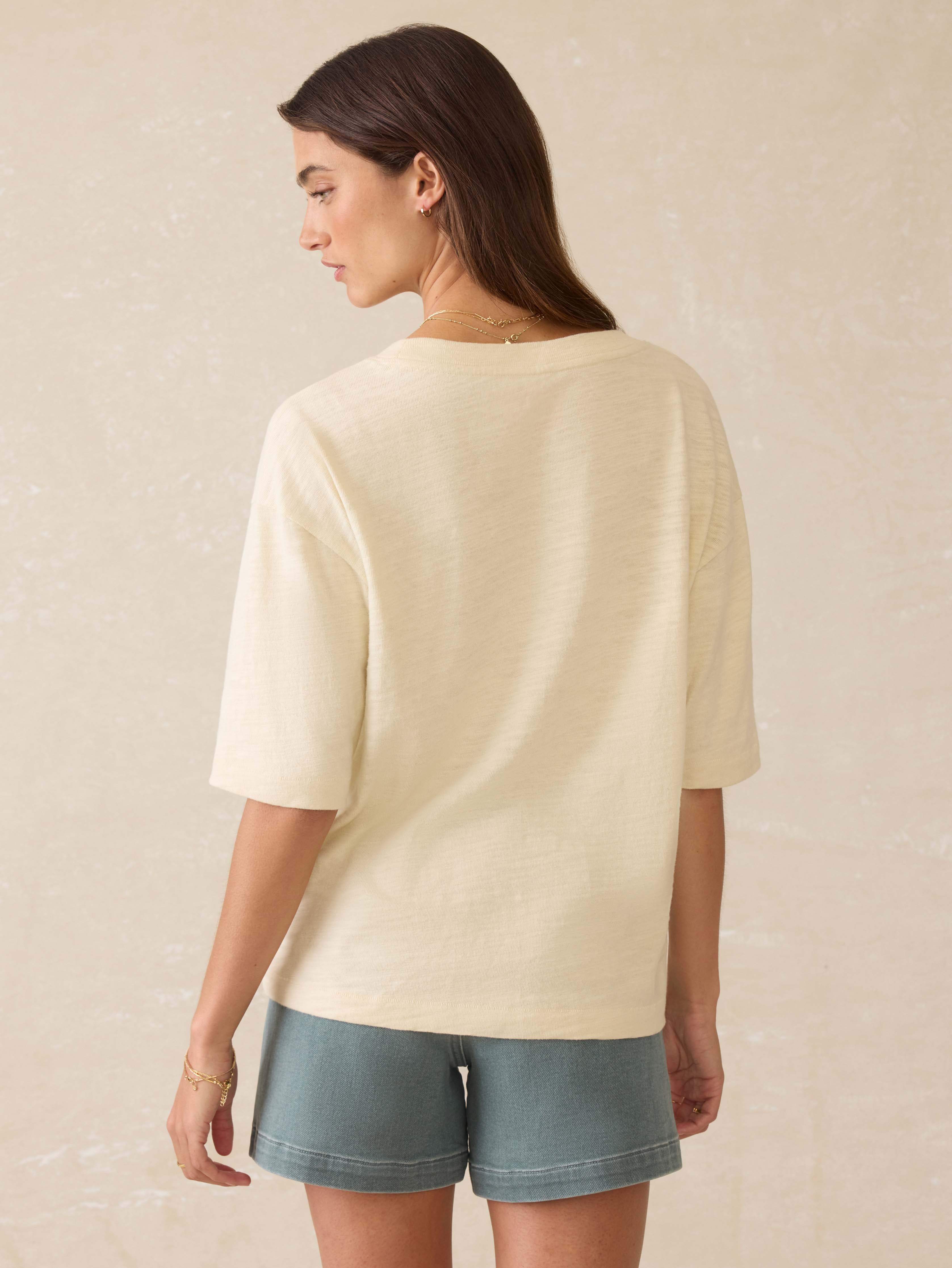 Sunwashed Slub Vintage Tee - Seedpearl