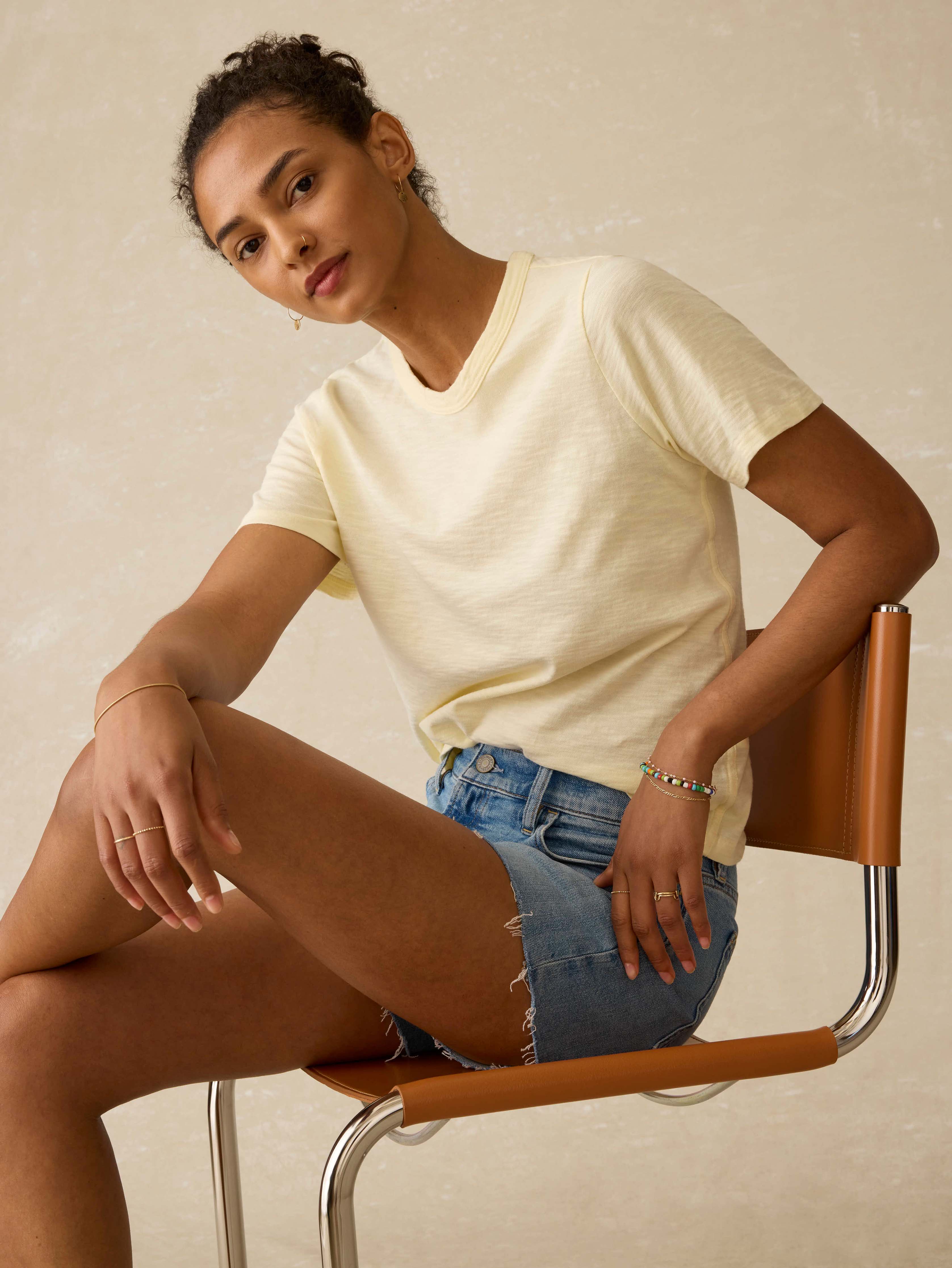 Sunwashed Essential Tee - Lemon Sorbet