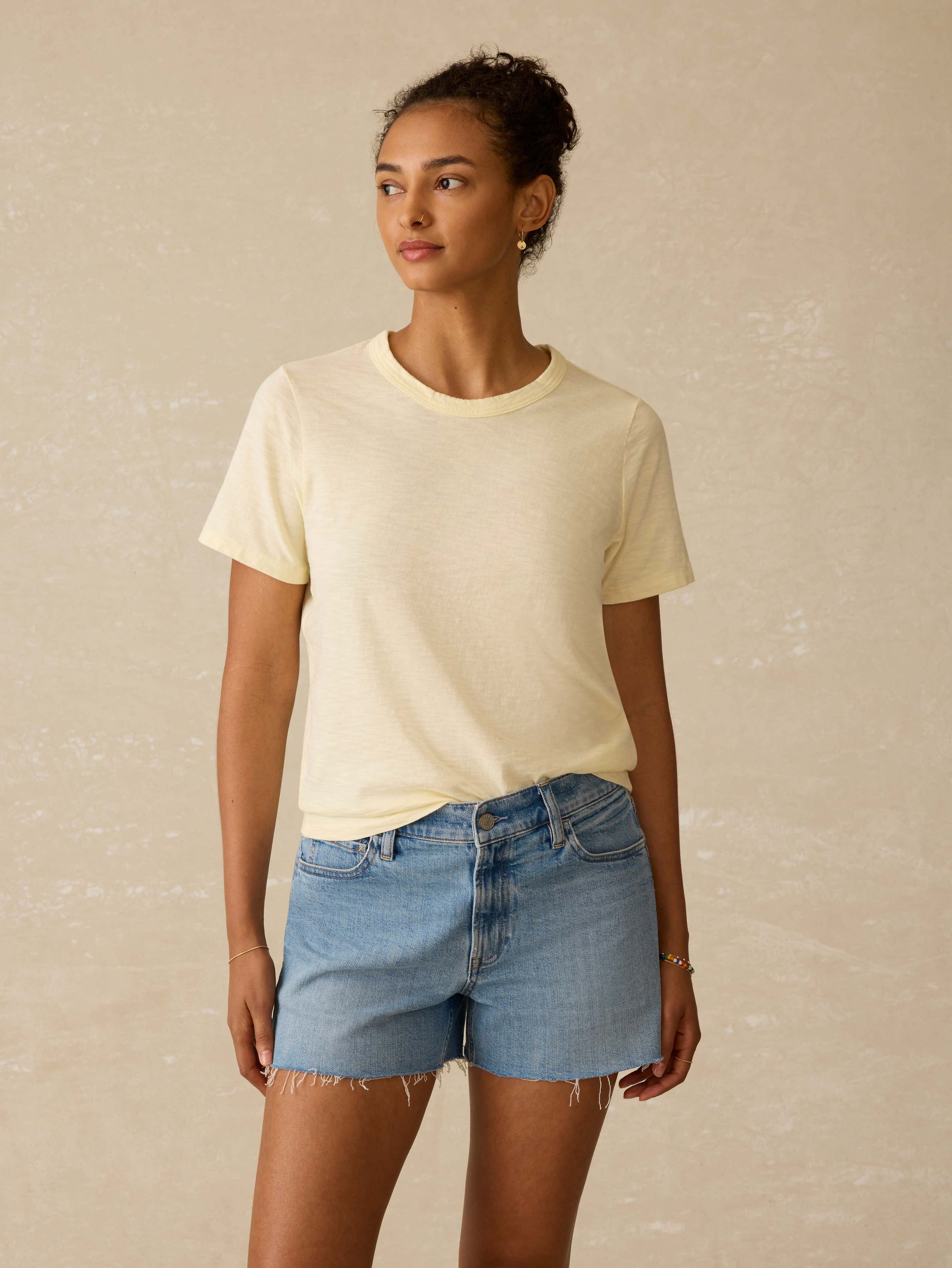 Sunwashed Essential Tee - Lemon Sorbet