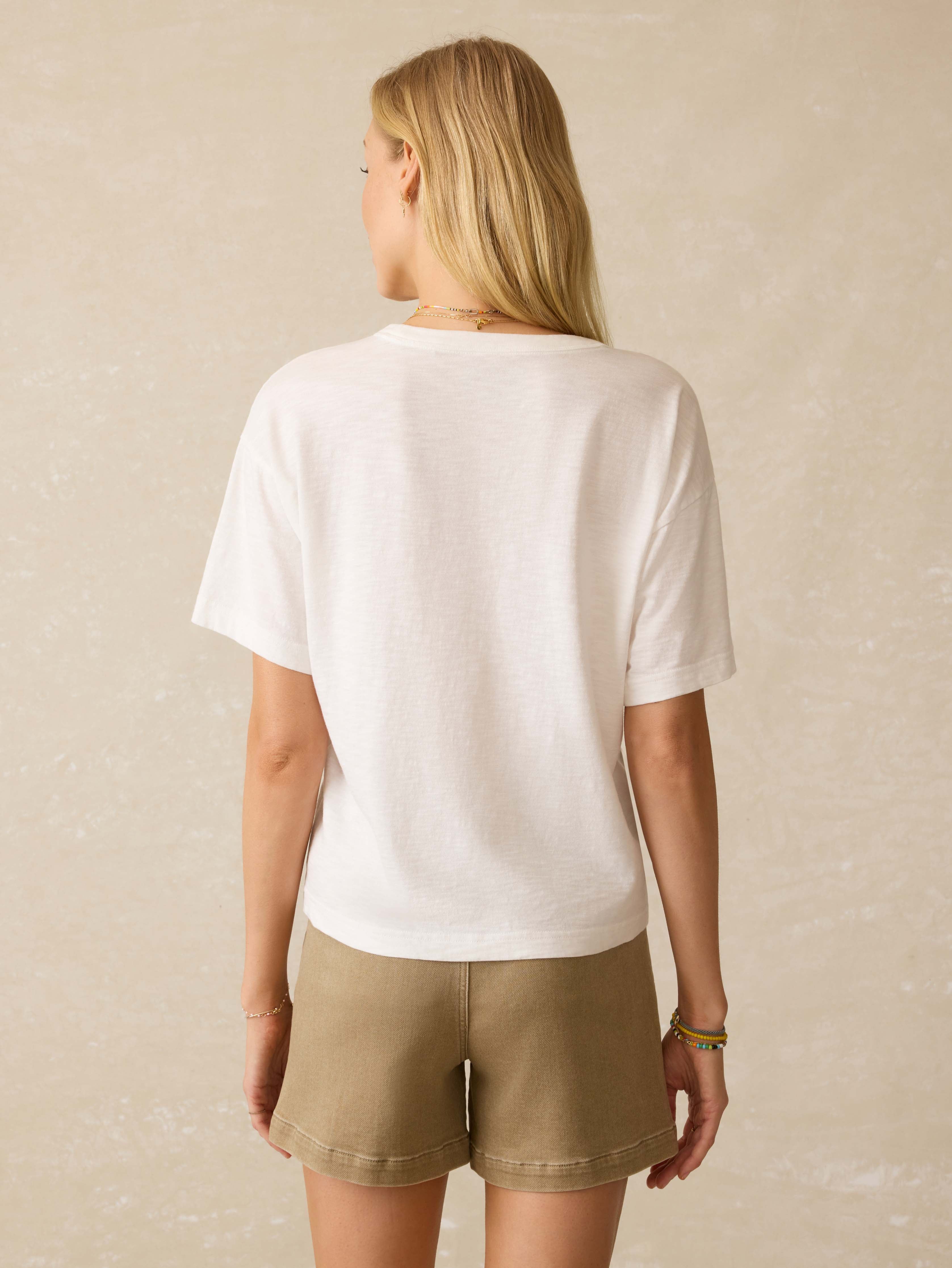 Sunwashed Regenerative Vintage Tee - White