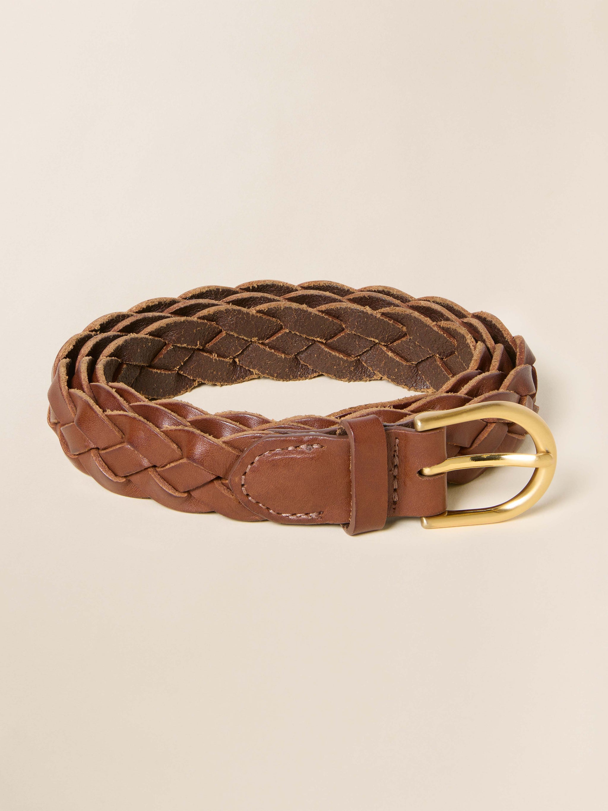 Women's Braided Belt Saddle Brown Faherty Brand