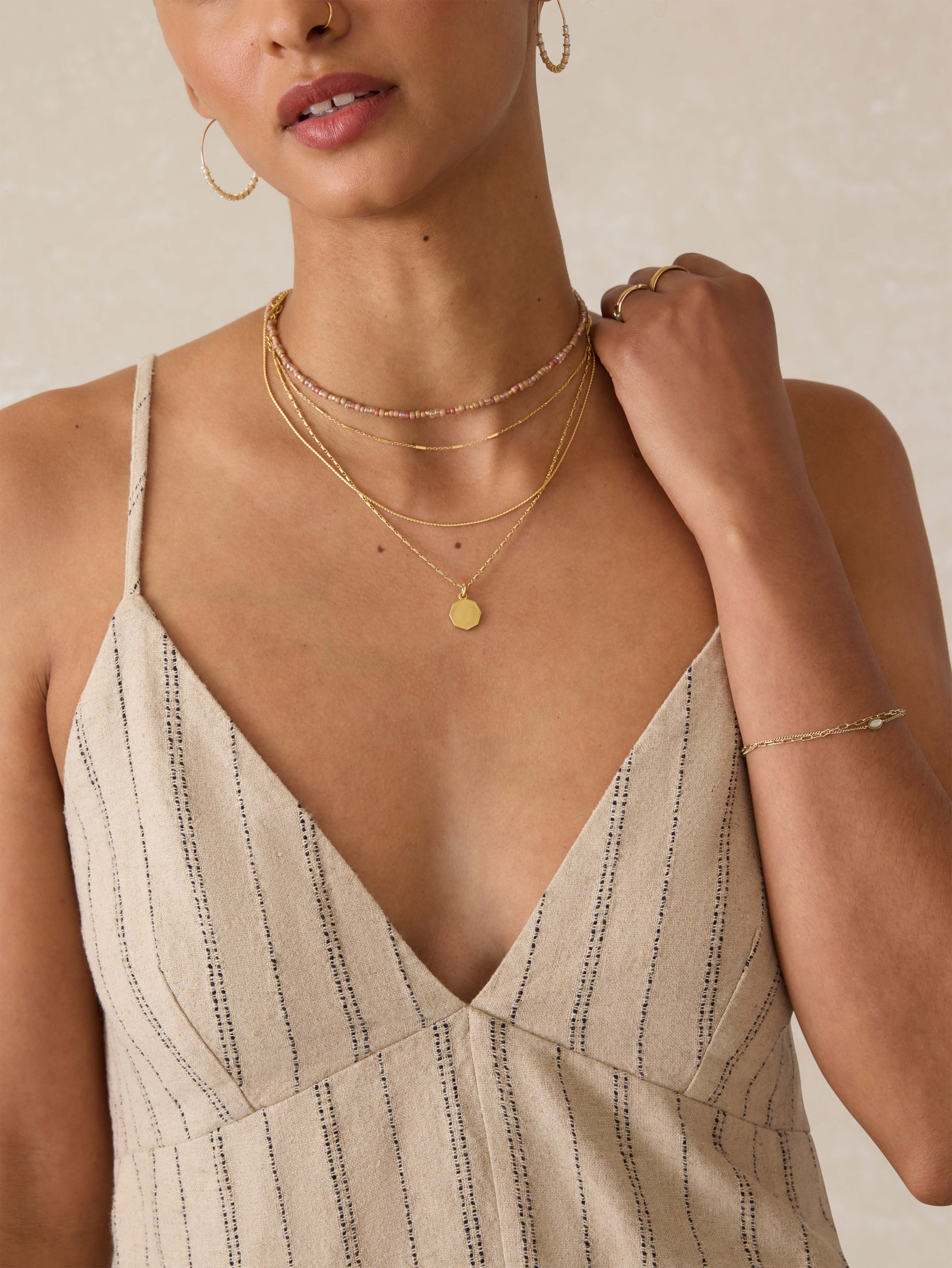 Riviera Linen Tank - Driftwood Stripe