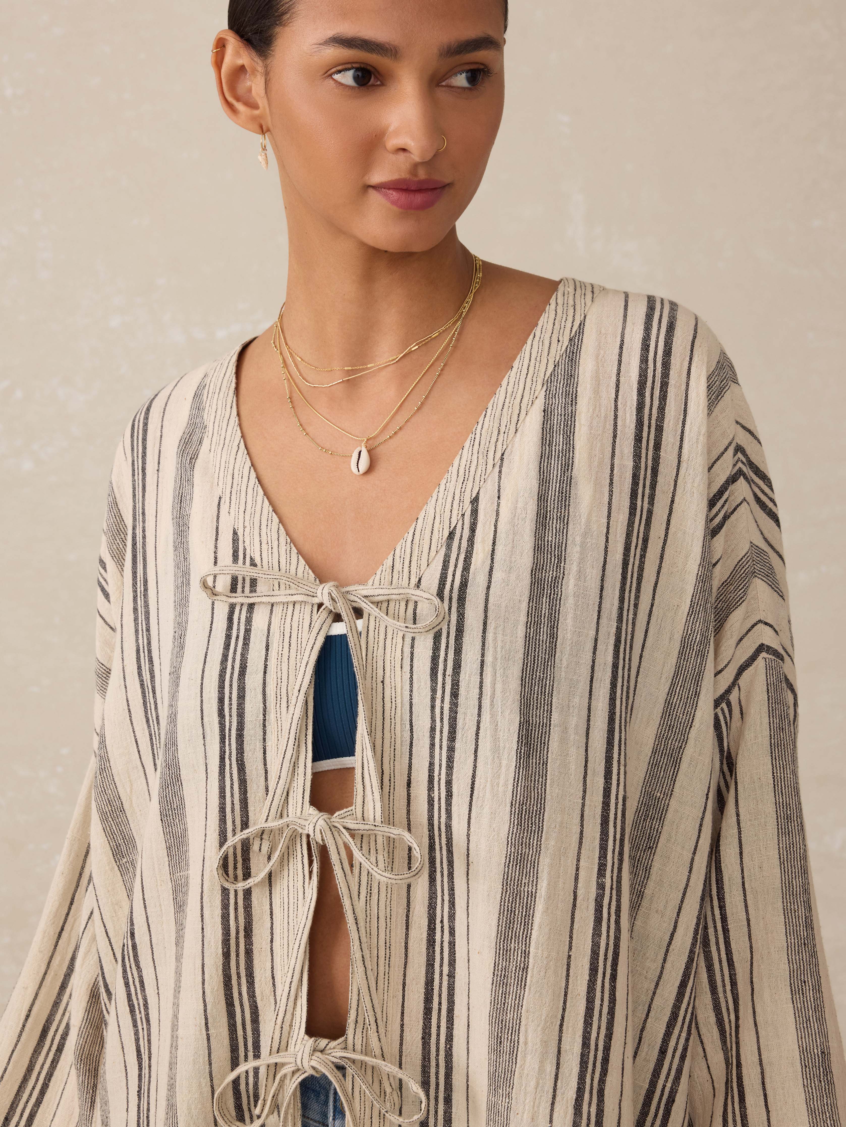 Rip Tide Coverup - Sandy Mixed Stripe