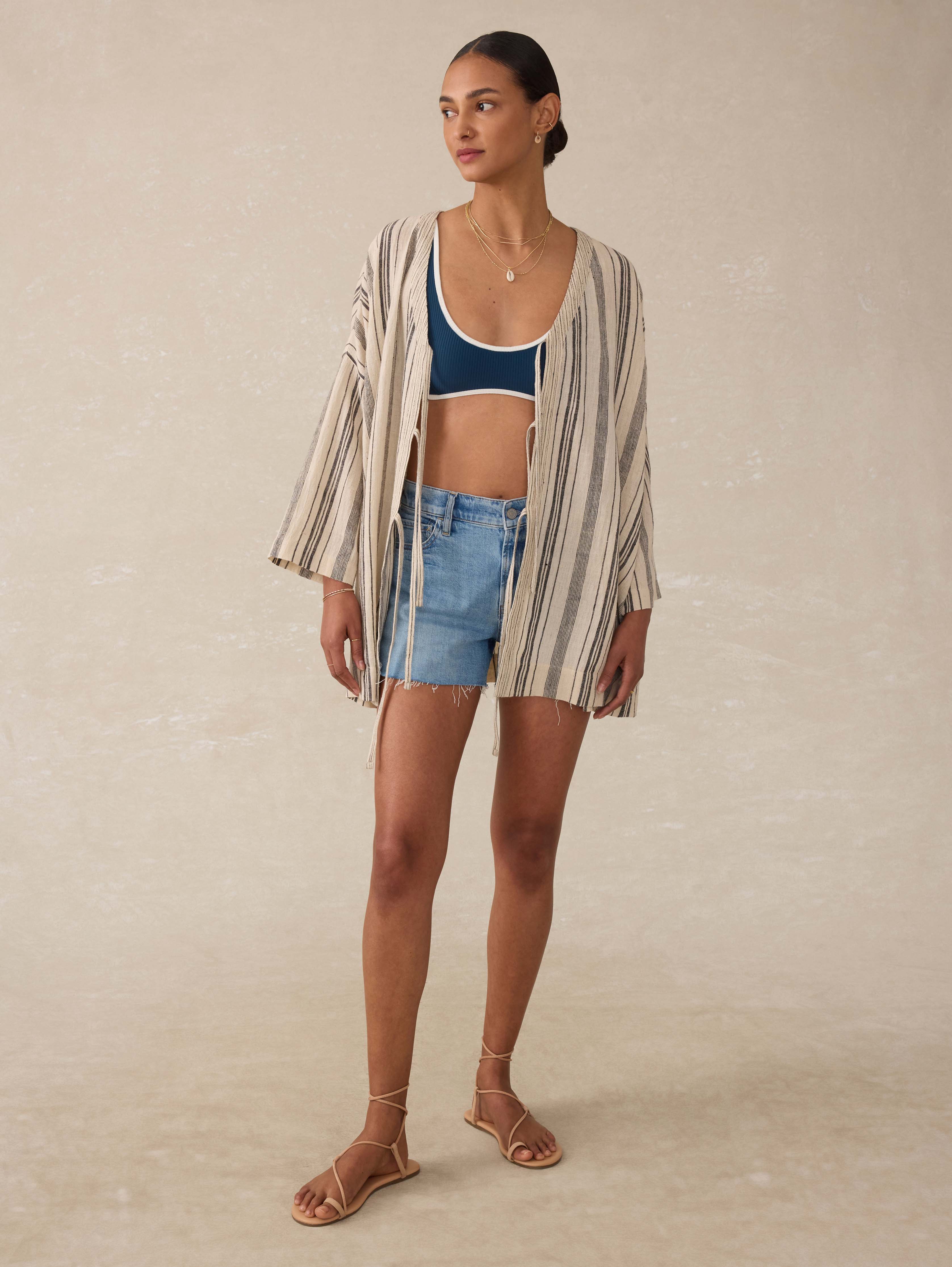 Rip Tide Coverup - Sandy Mixed Stripe