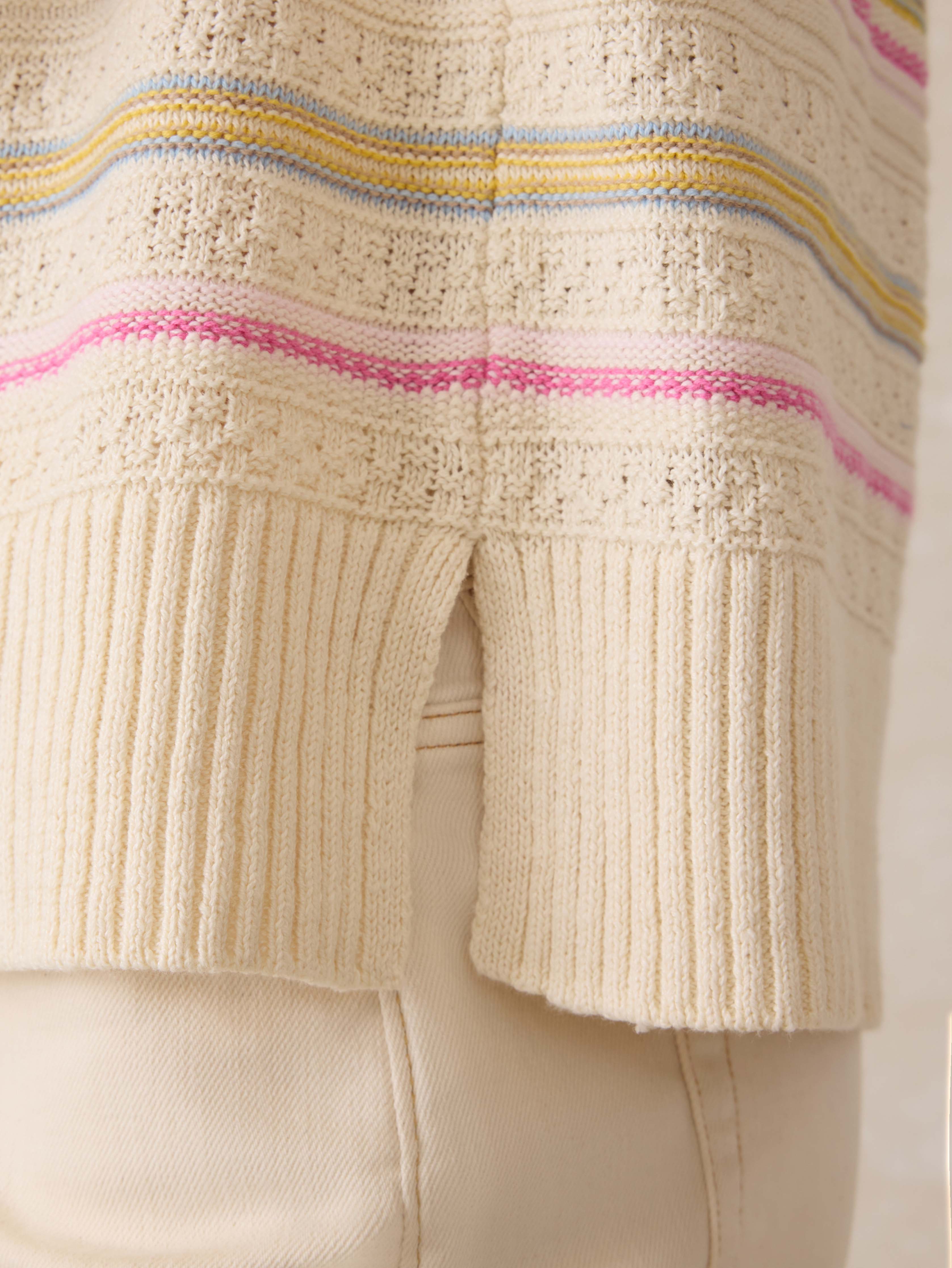 Miramar Linen Stargazer Crew - Seashell Sands