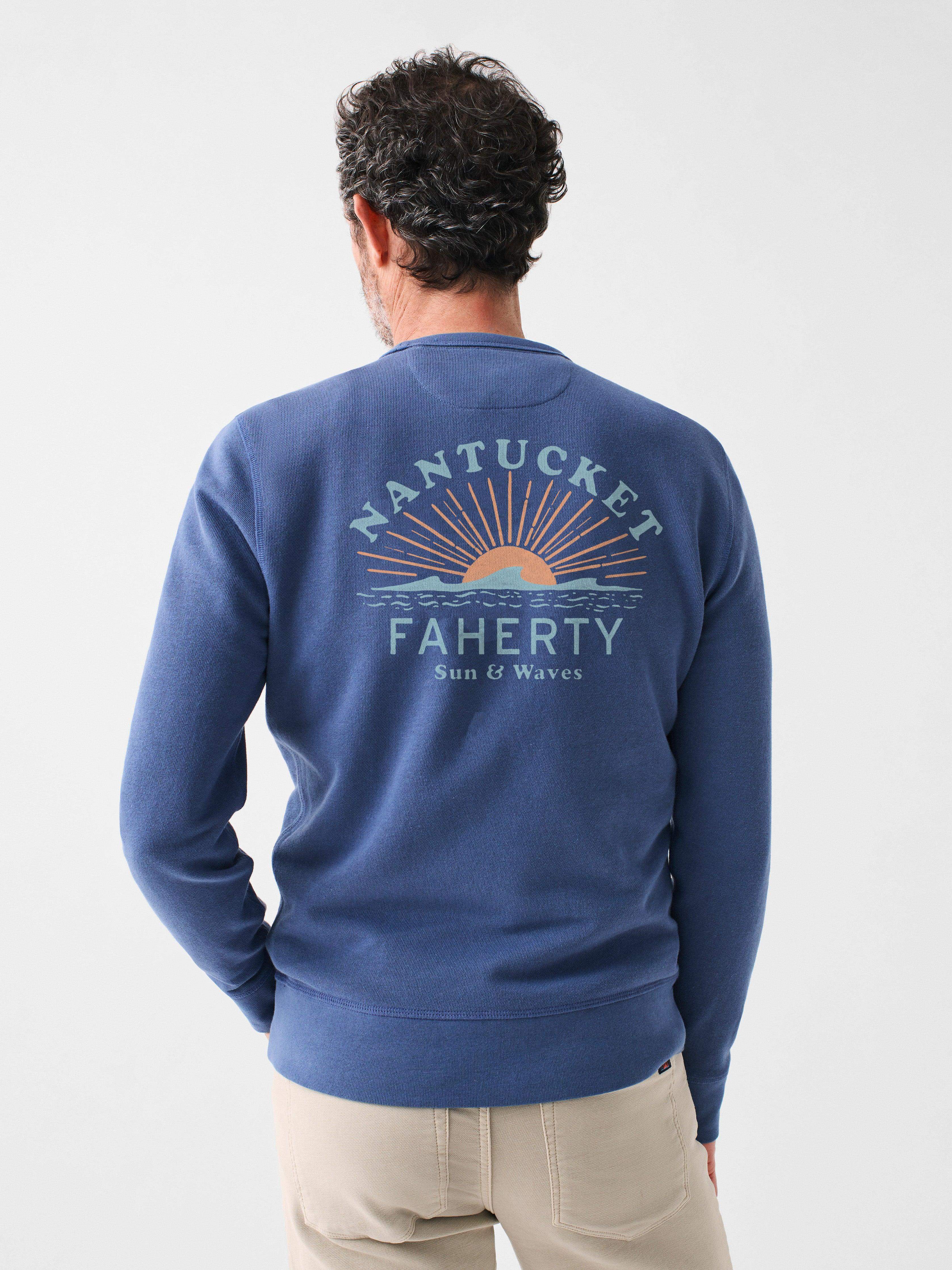 Nantucket Long-Sleeve Terry Crewneck - Faded Navy
