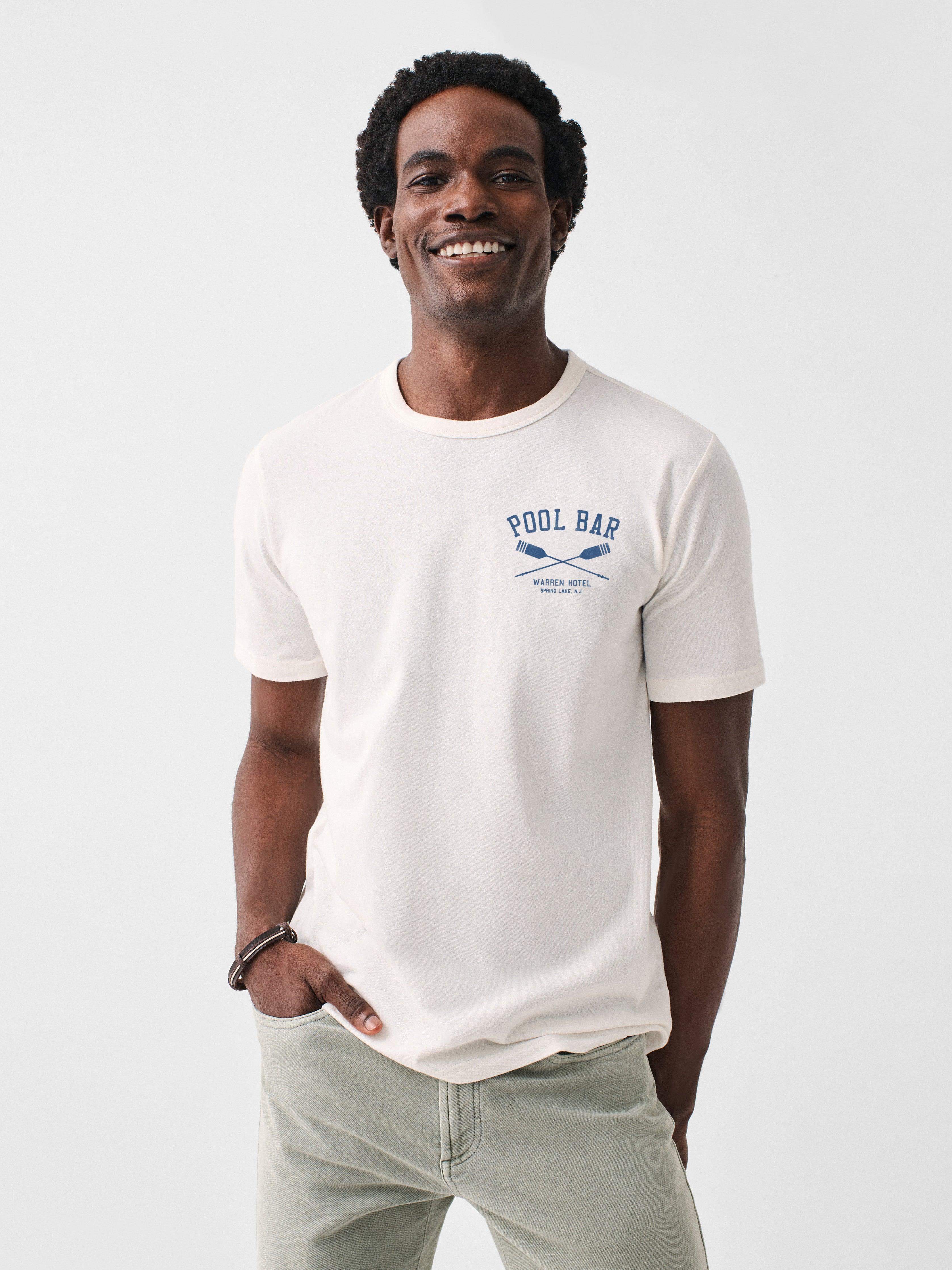Spring Lake Short-Sleeve Crew Pool Bar T-Shirt - White