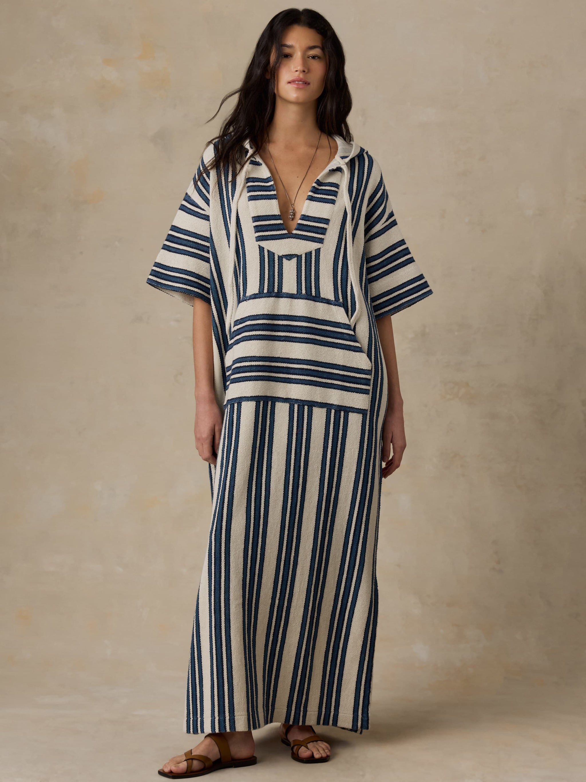 Baja Maxi Dress - Kingfisher Stripe