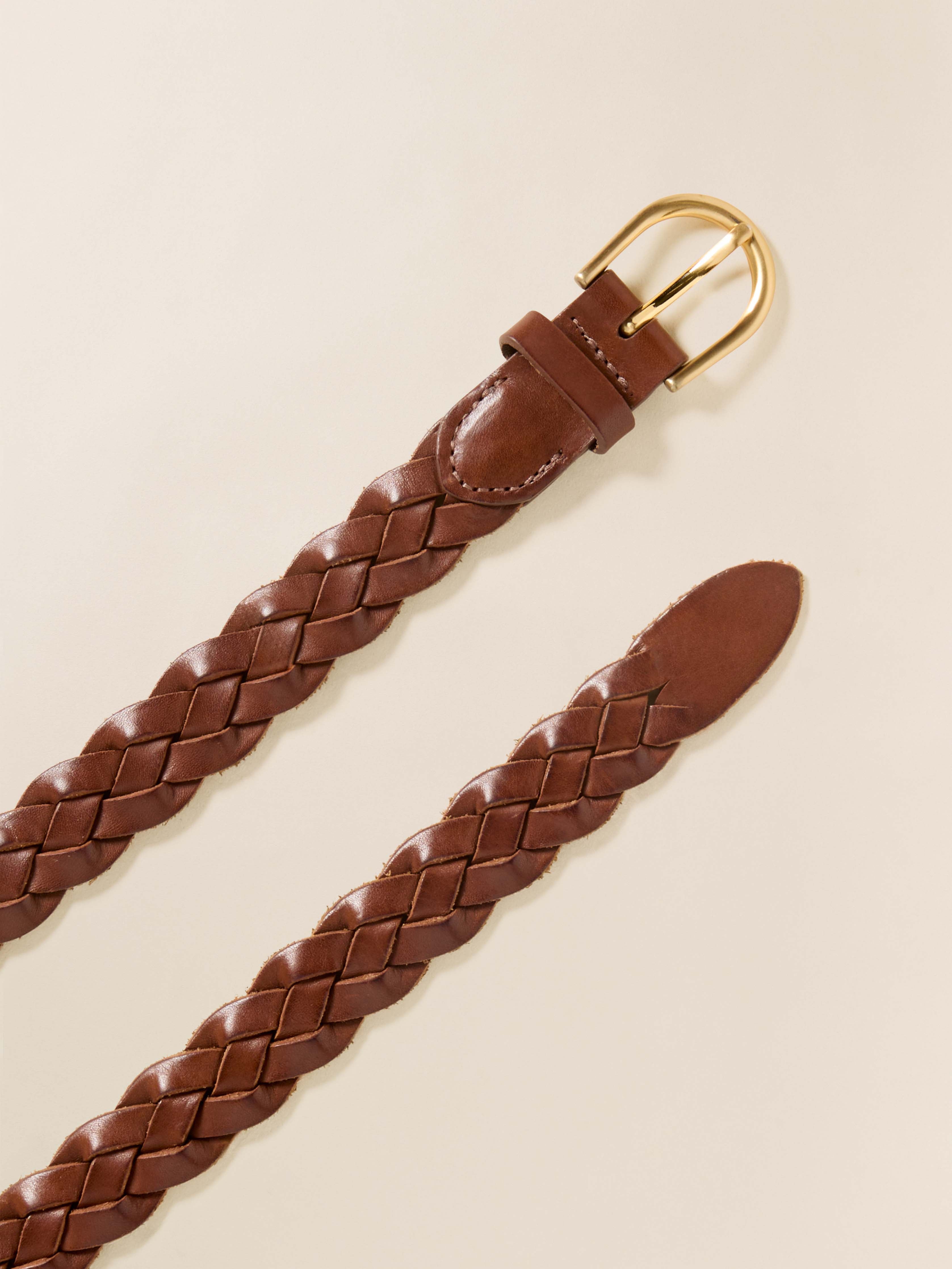 Women's Braided Belt - Saddle Brown