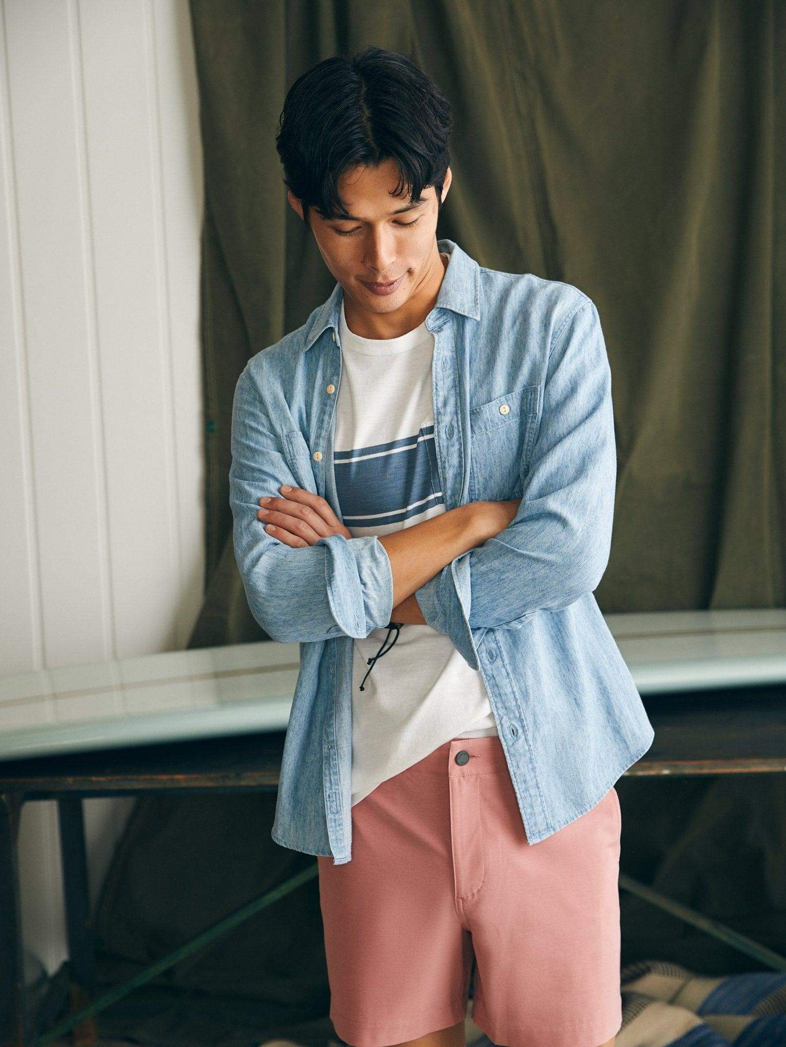 All Day Shorts (5" Inseam) - Faded Flag - Faherty Brand