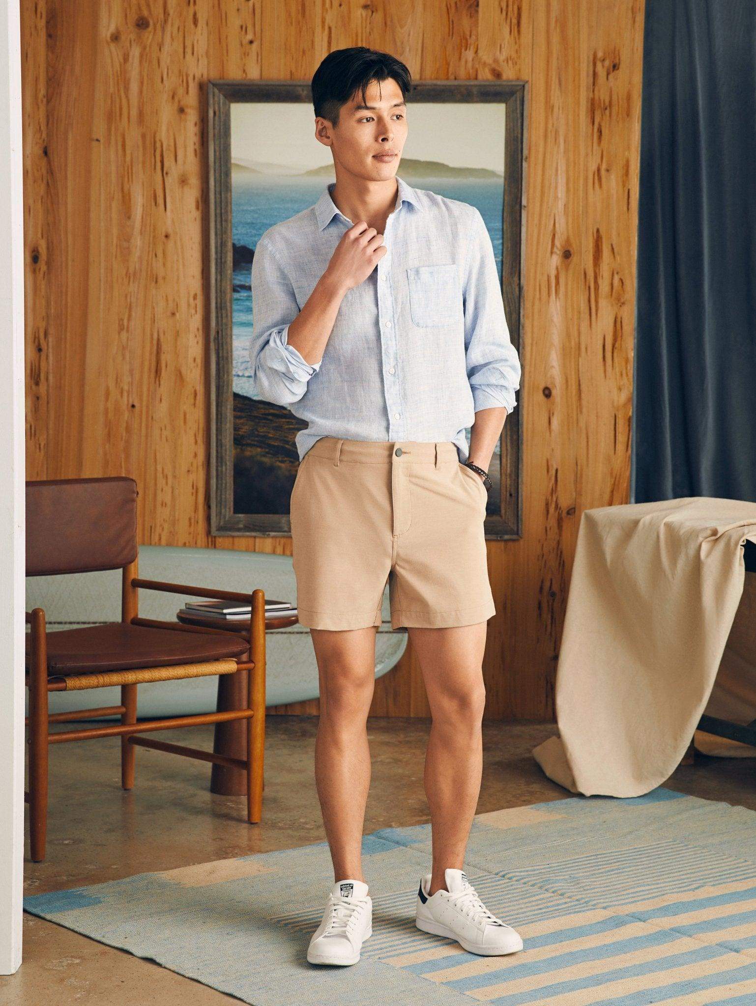 All Day Shorts (5" Inseam) - Khaki - Faherty Brand