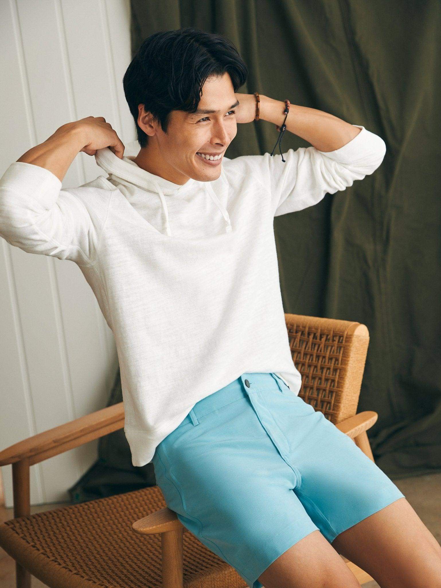 All Day Shorts (5" Inseam) - Turquoise Sky - Faherty Brand