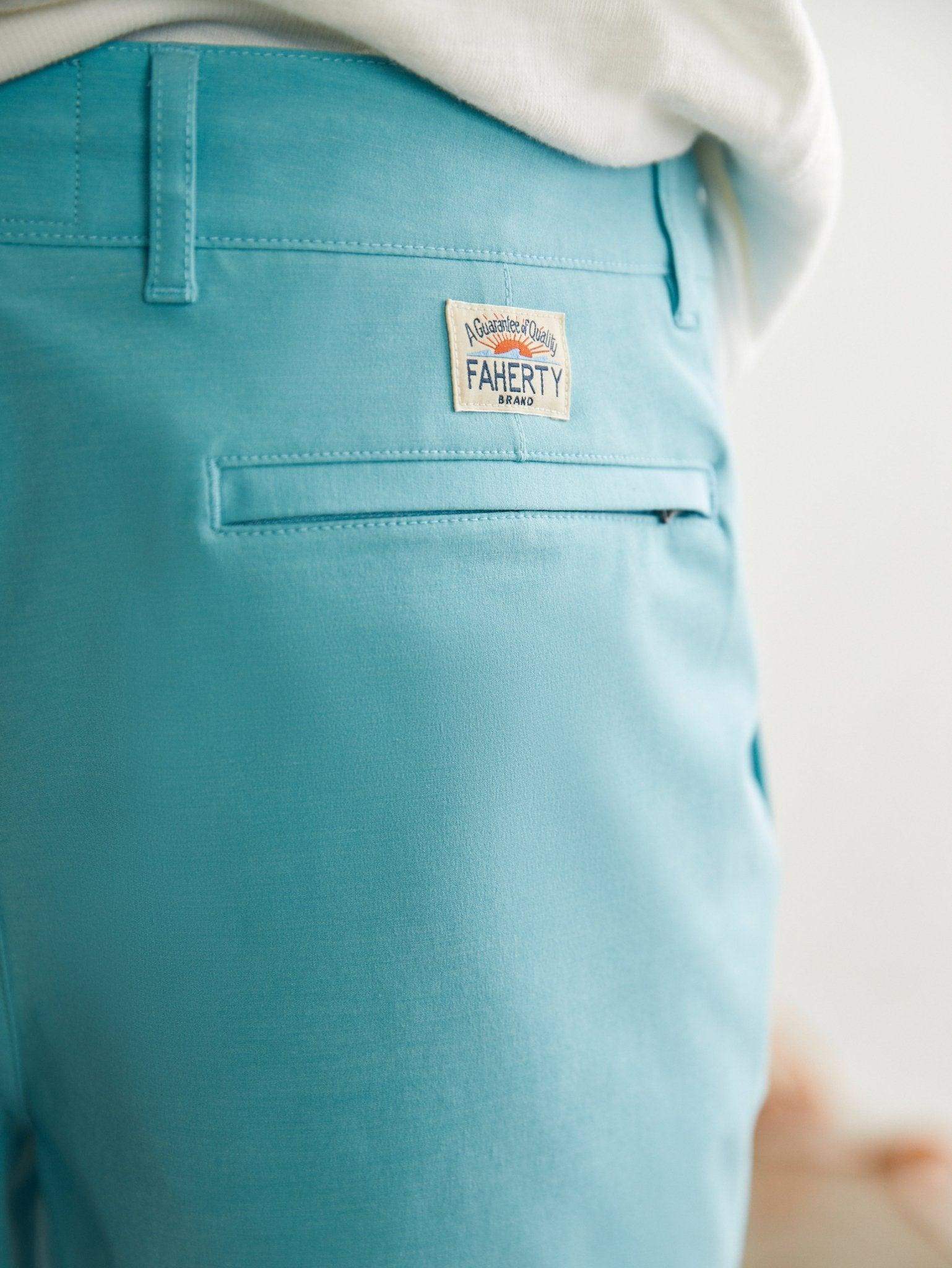 All Day Shorts (5" Inseam) - Turquoise Sky - Faherty Brand