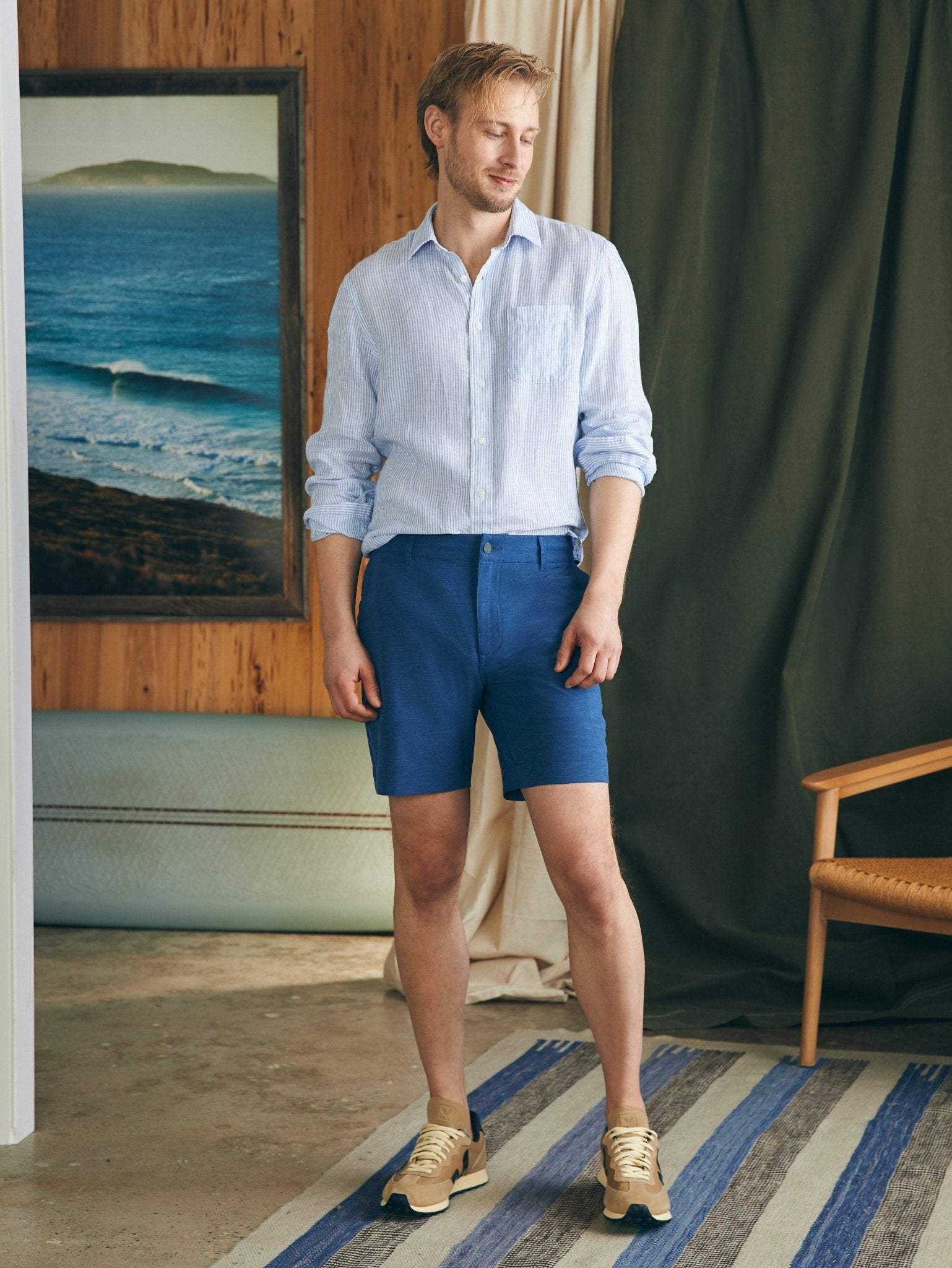 All Day Shorts (7" Inseam) - Navy - Faherty Brand