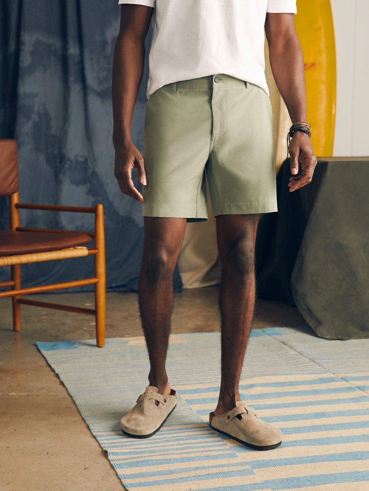 All Day Shorts (7" Inseam) - Olive - Faherty Brand