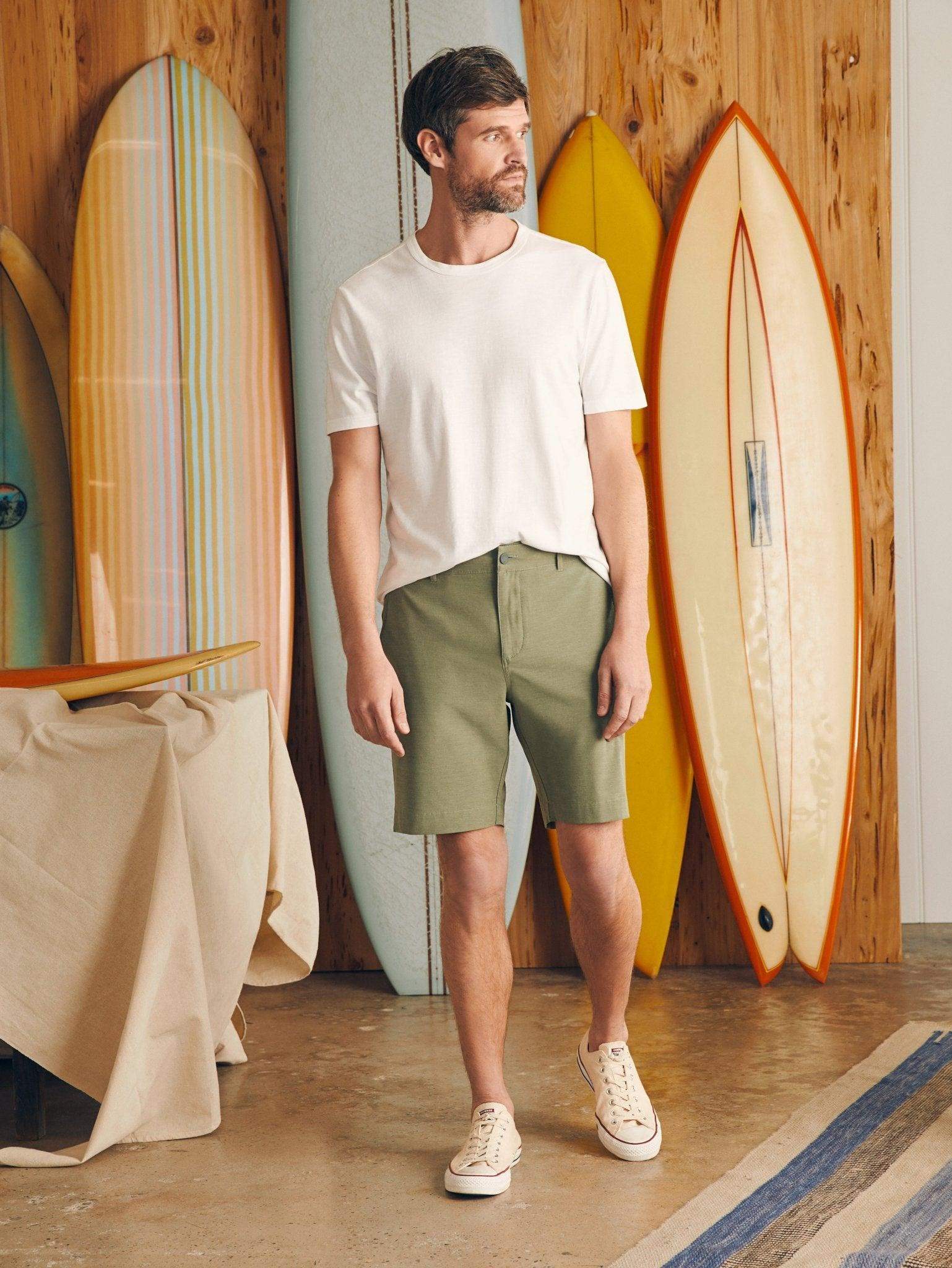 All Day Shorts (9" Inseam) - Olive - Faherty Brand