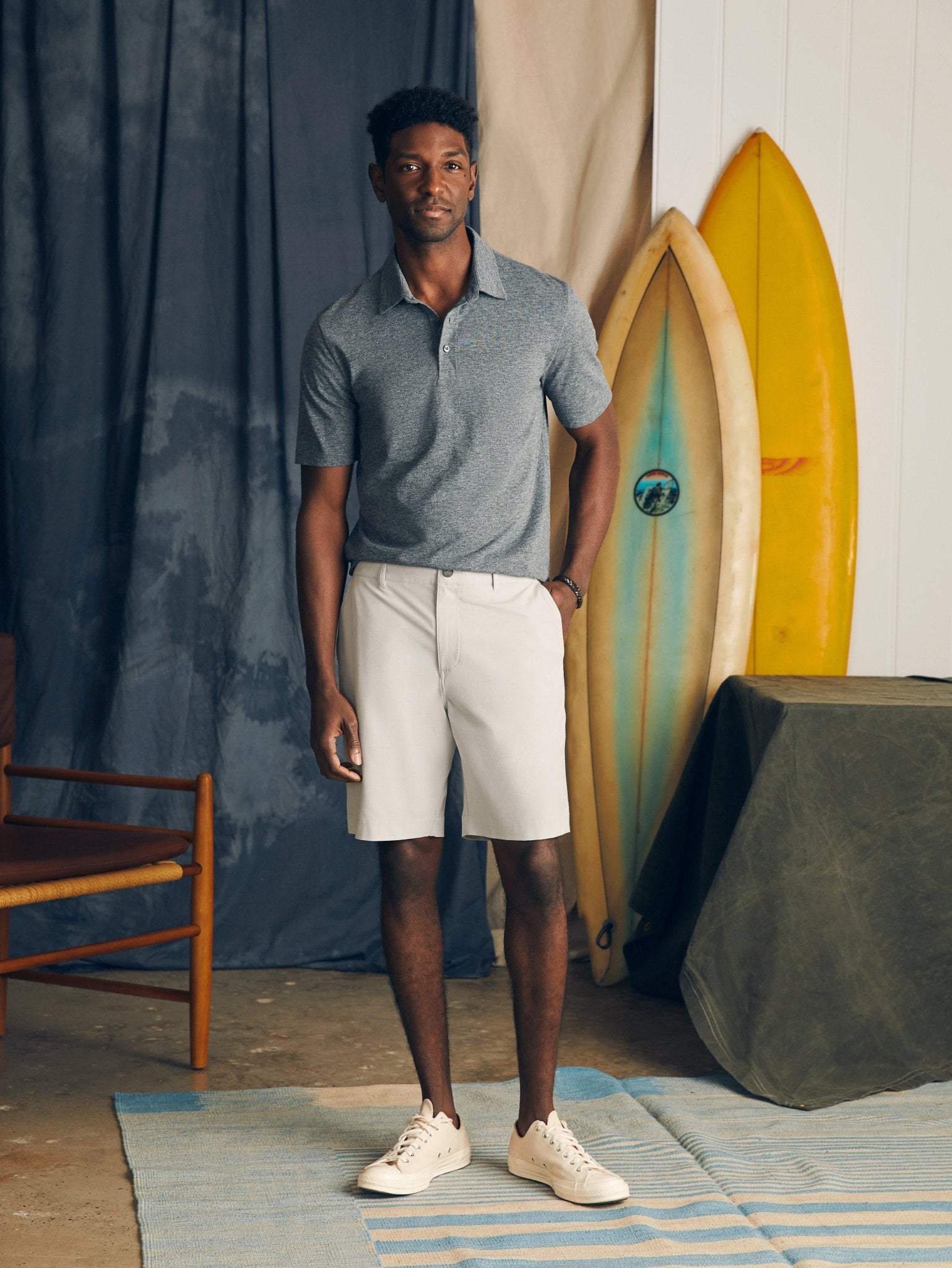 All Day Shorts (9" Inseam) - Stone - Faherty Brand