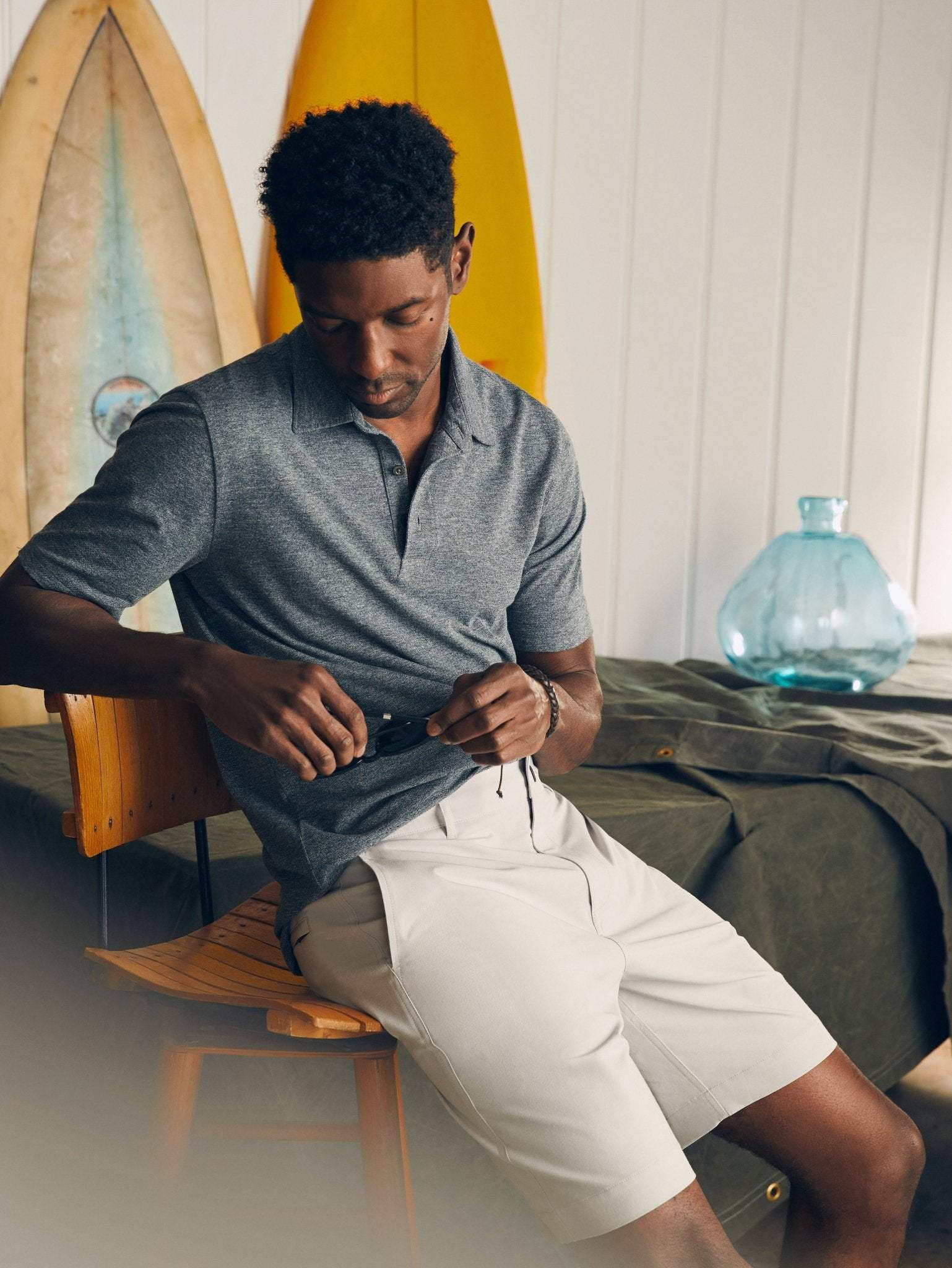 All Day Shorts (9" Inseam) - Stone - Faherty Brand