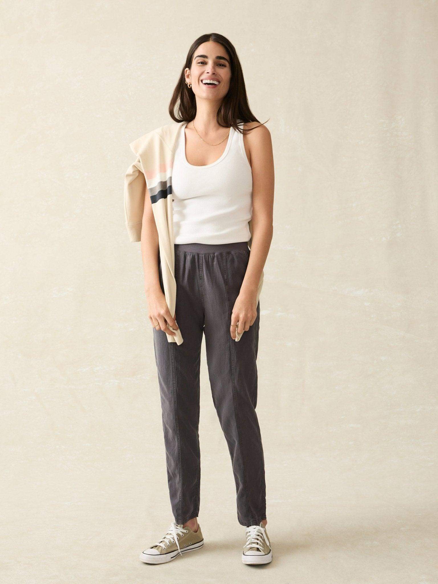 Arlie Pant - Faded Black - Faherty Brand