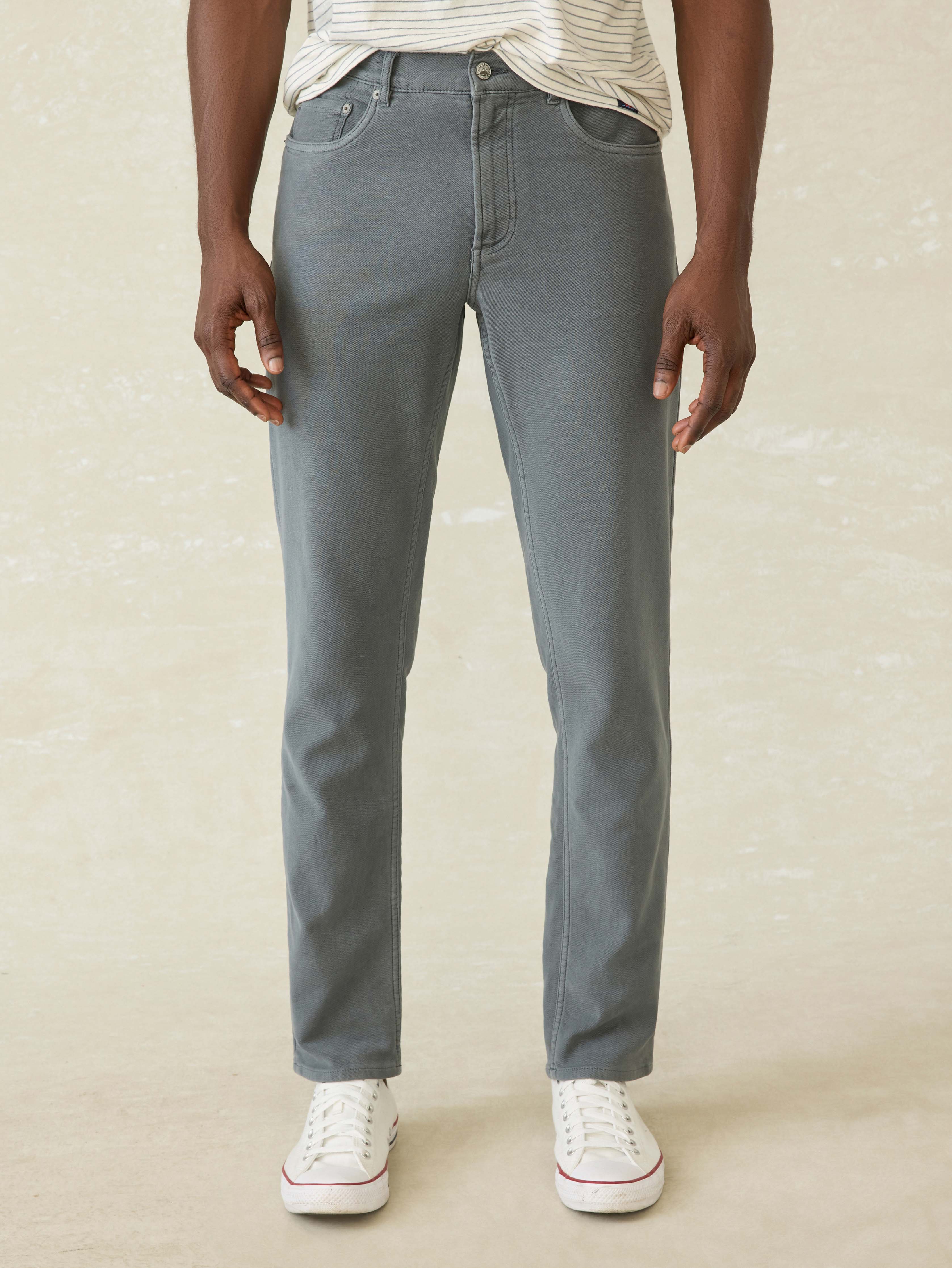 Stretch Terry 5-Pocket Pant - Slate