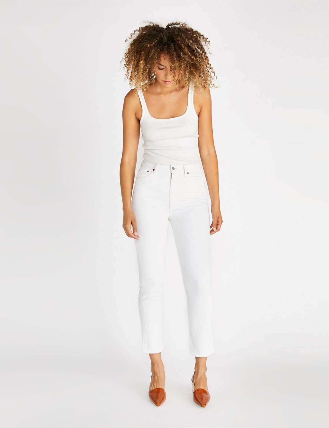 Etica Finn Slim Straight Ankle - Sustainable White