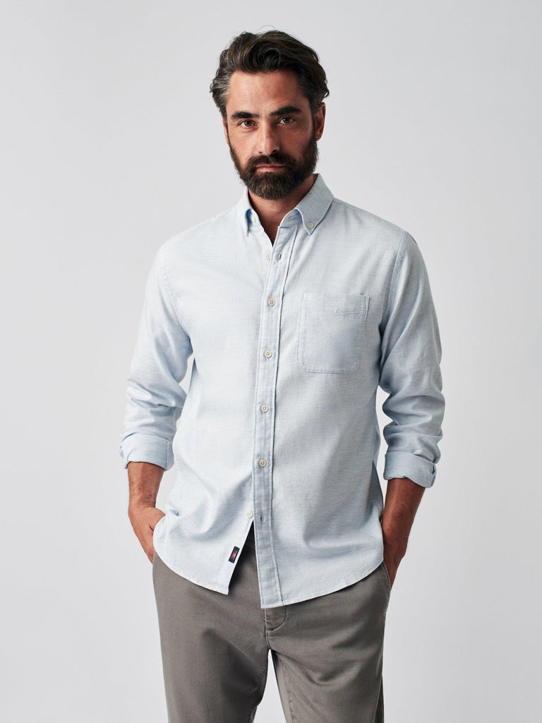 Stretch Oxford Shirt (Tall) - Blue Heather