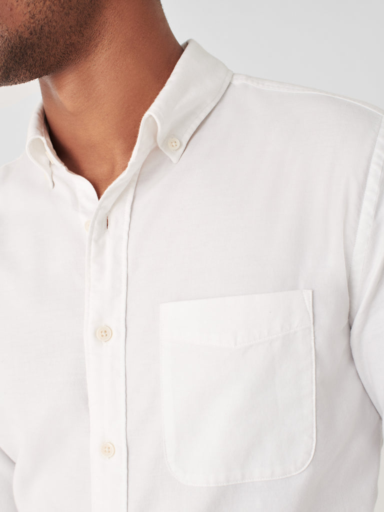 har skade omdrejningspunkt Stretch Oxford Shirt (Tall) - White | Faherty Brand