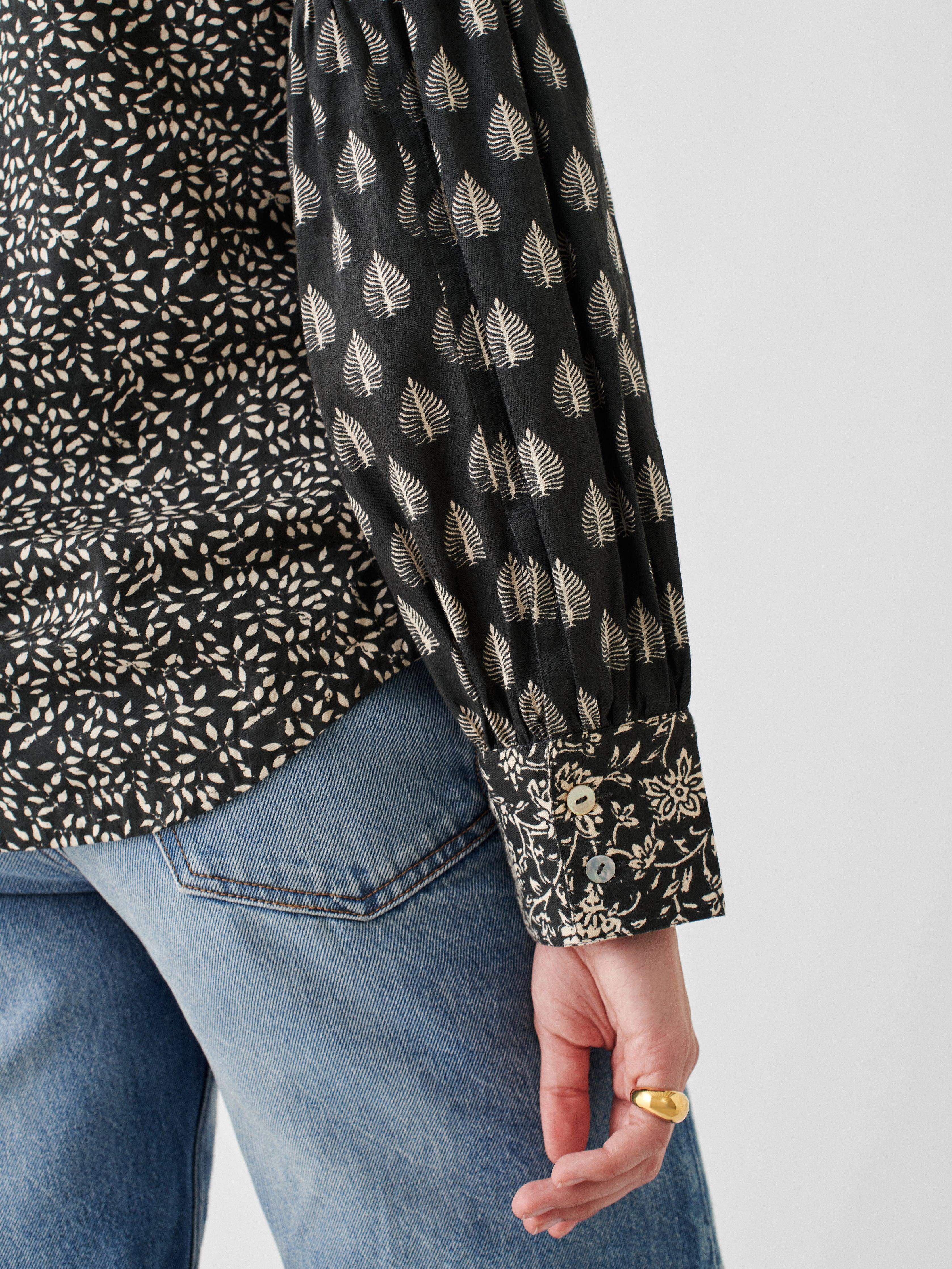 Adalyn Top - Leaf Batik Multi