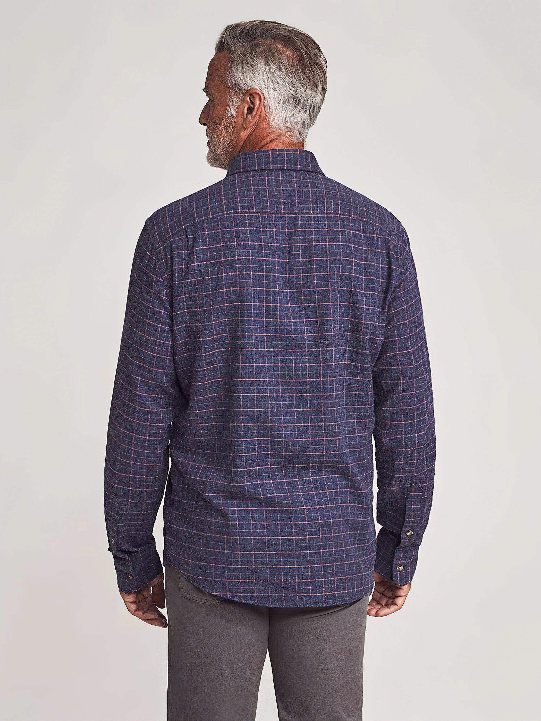 Stretch Featherweight Flannel - Hayes Check