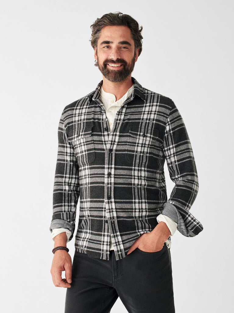 Legend™ Sweater Shirt - Charcoal Bone Plaid | Faherty Brand