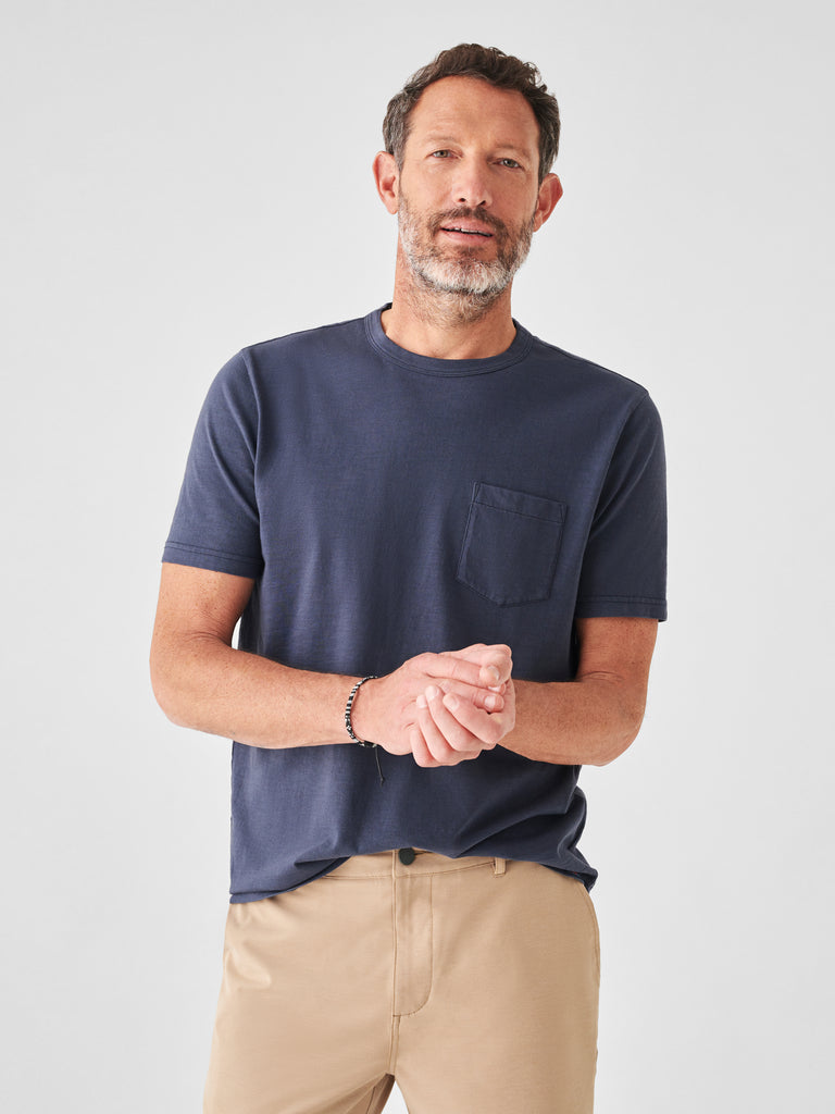 Sunwashed Pocket Tee (Tall) - Dune Navy