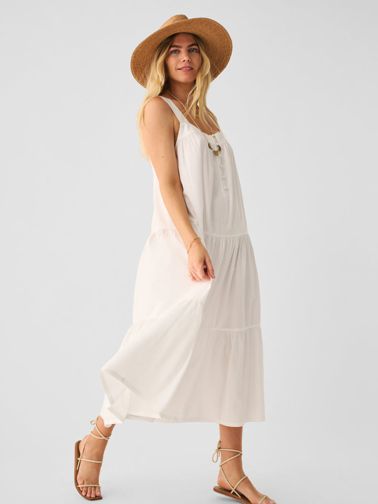 Marina Seersucker Dress - White