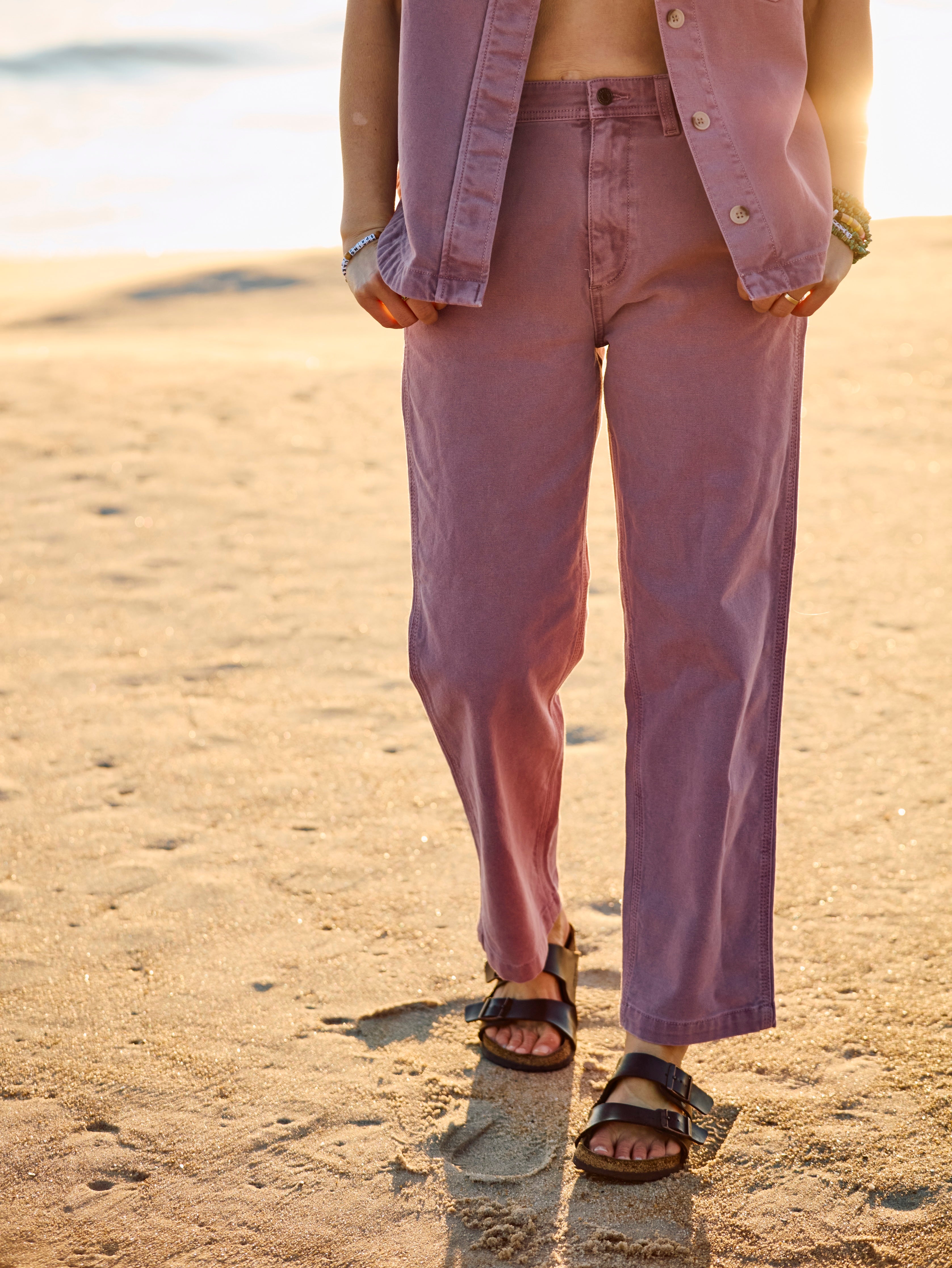 Sunwashed Canvas Dockside Pant - Weathered Orchid