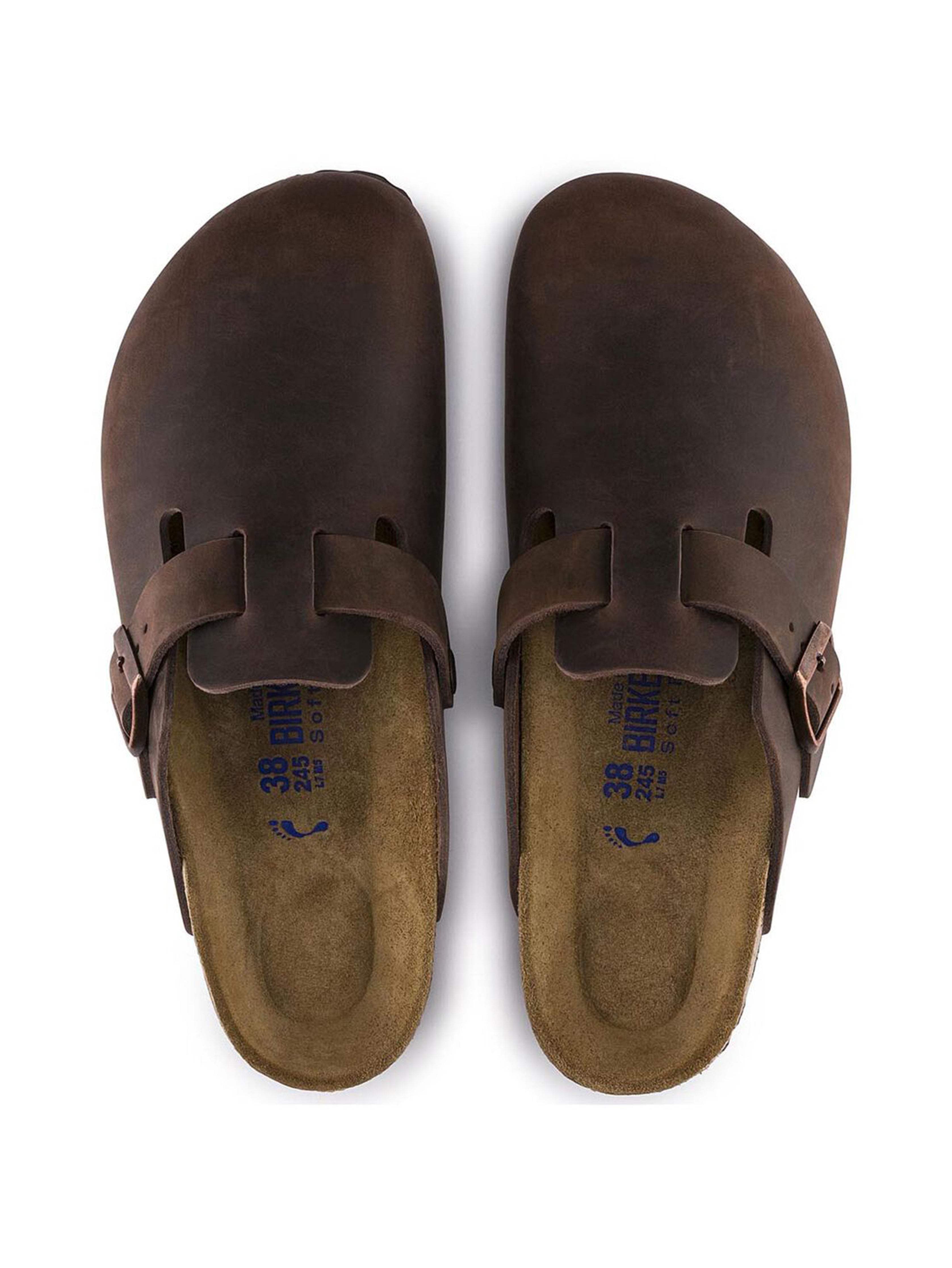 Men's Birkenstock Boston Clog Soft Footbed - Oiled Leather Habana