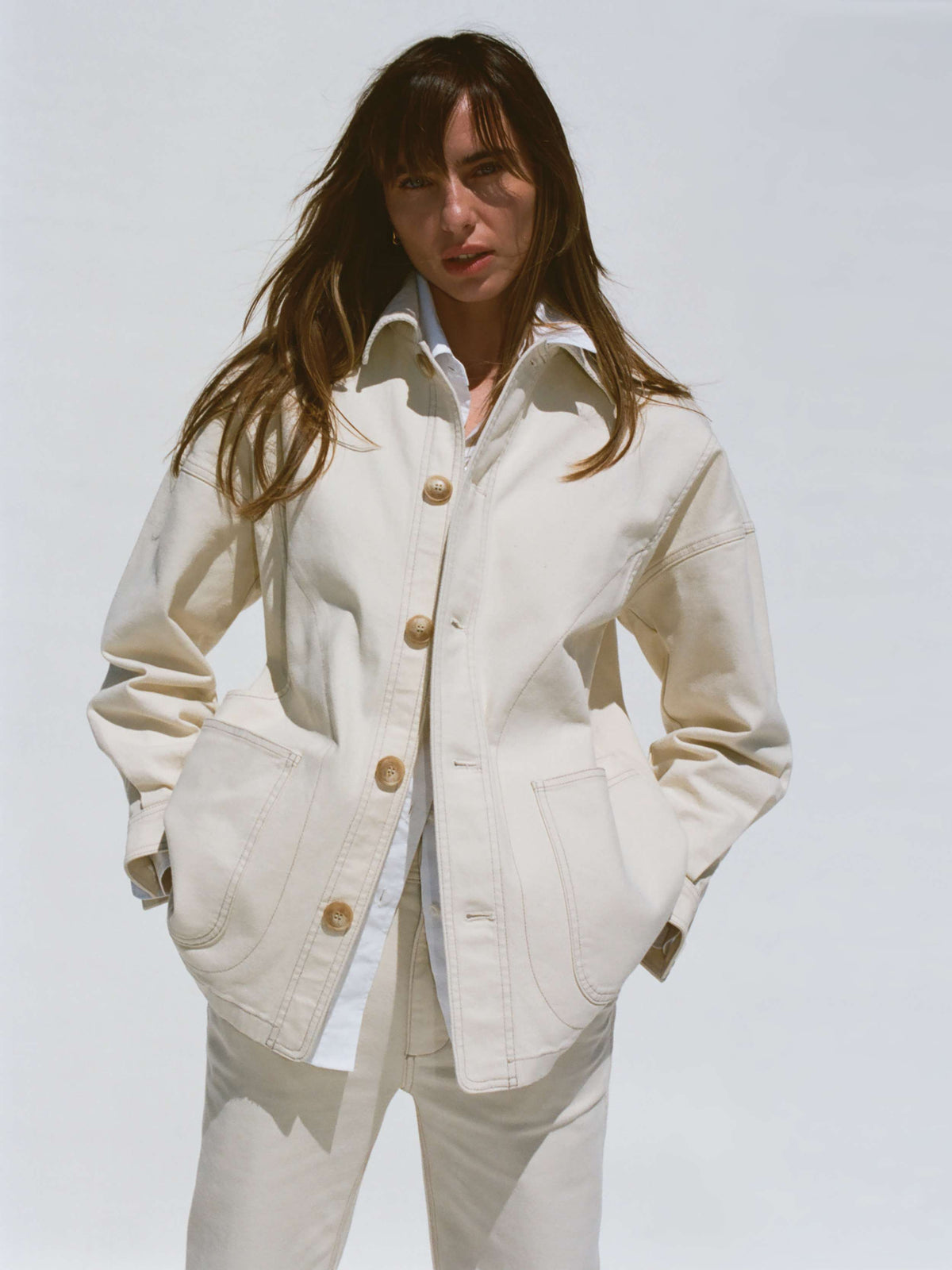 Sunwashed Canvas Chore Jacket Sea Salt