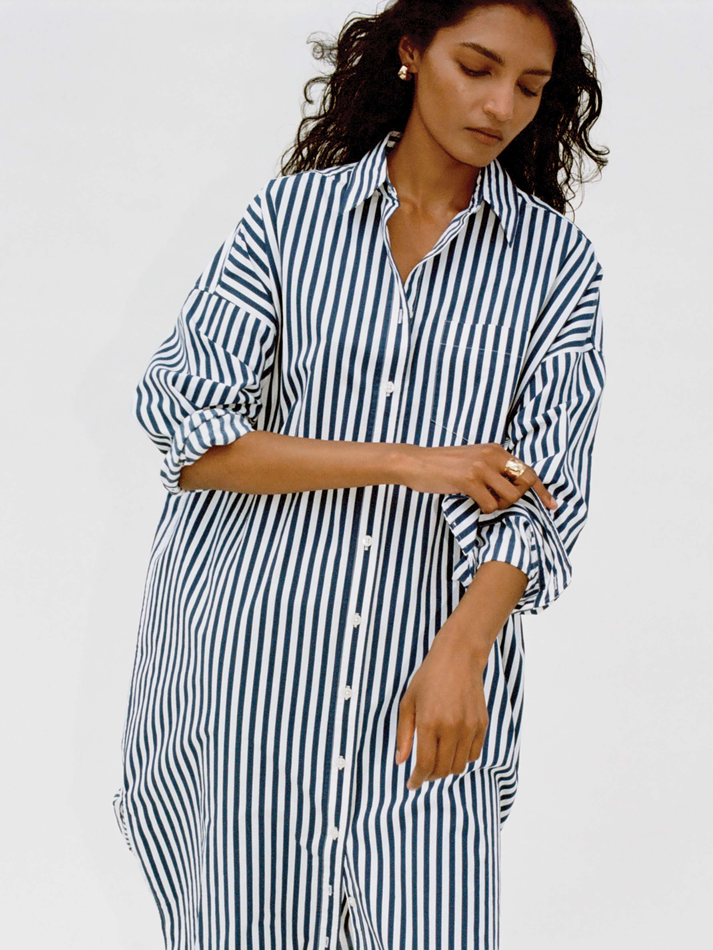 Coastal Poplin Rio Shirtdress - Seaside Stripe - Seaside Stripe / XXS Coastal Poplin Rio Shirtdress - Seaside Stripe - Seaside Stripe / XXS