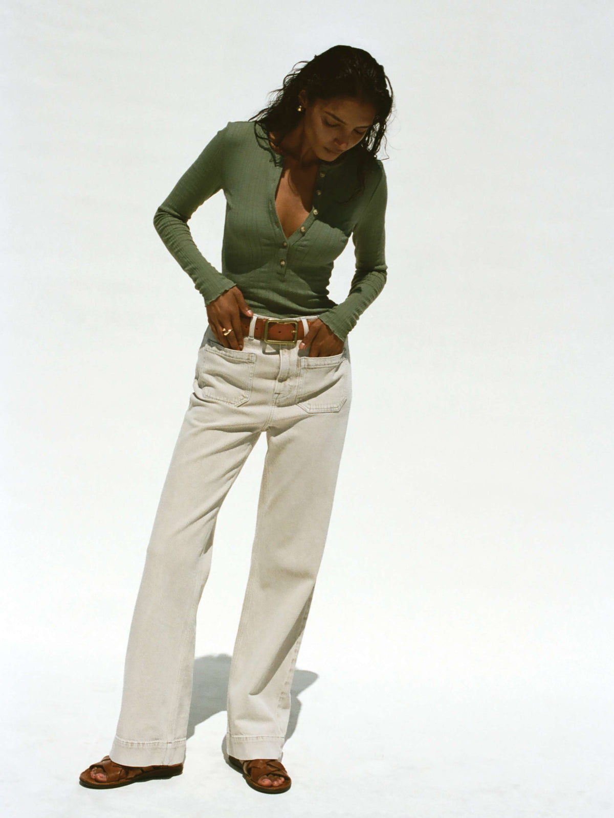 Sunfaded Denim Patch Pocket Pant Sun Dune Wash