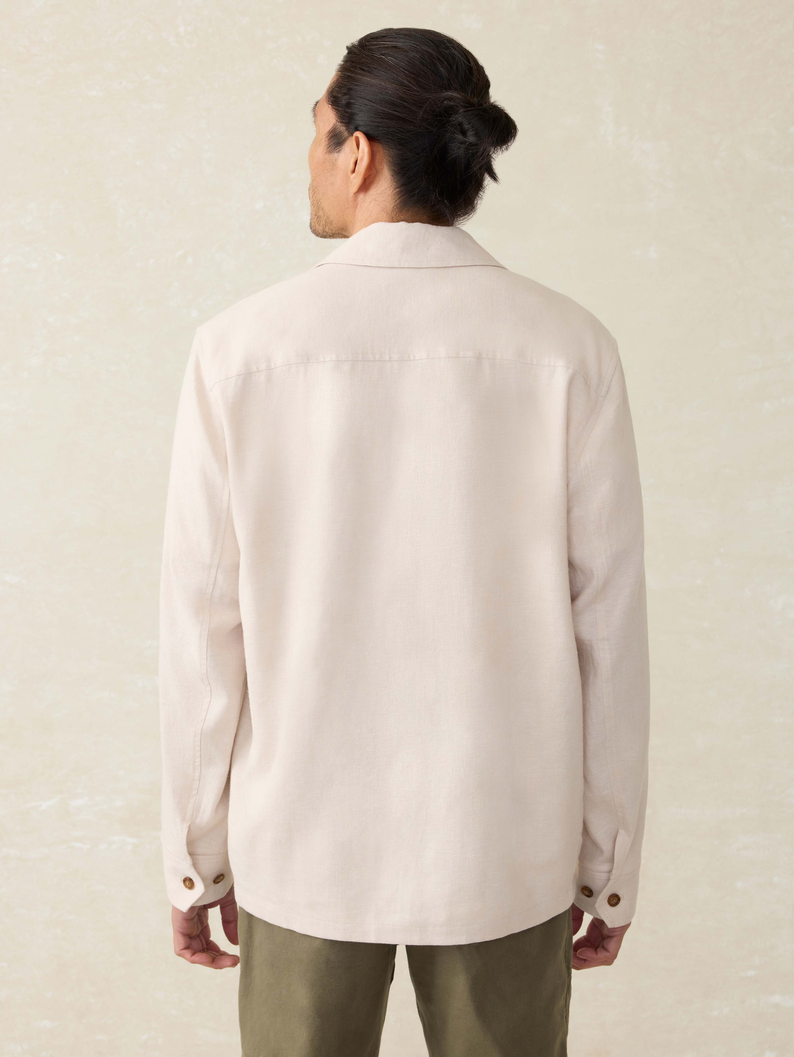Movement™ Linen Shirt Jacket - Dorset Sand
