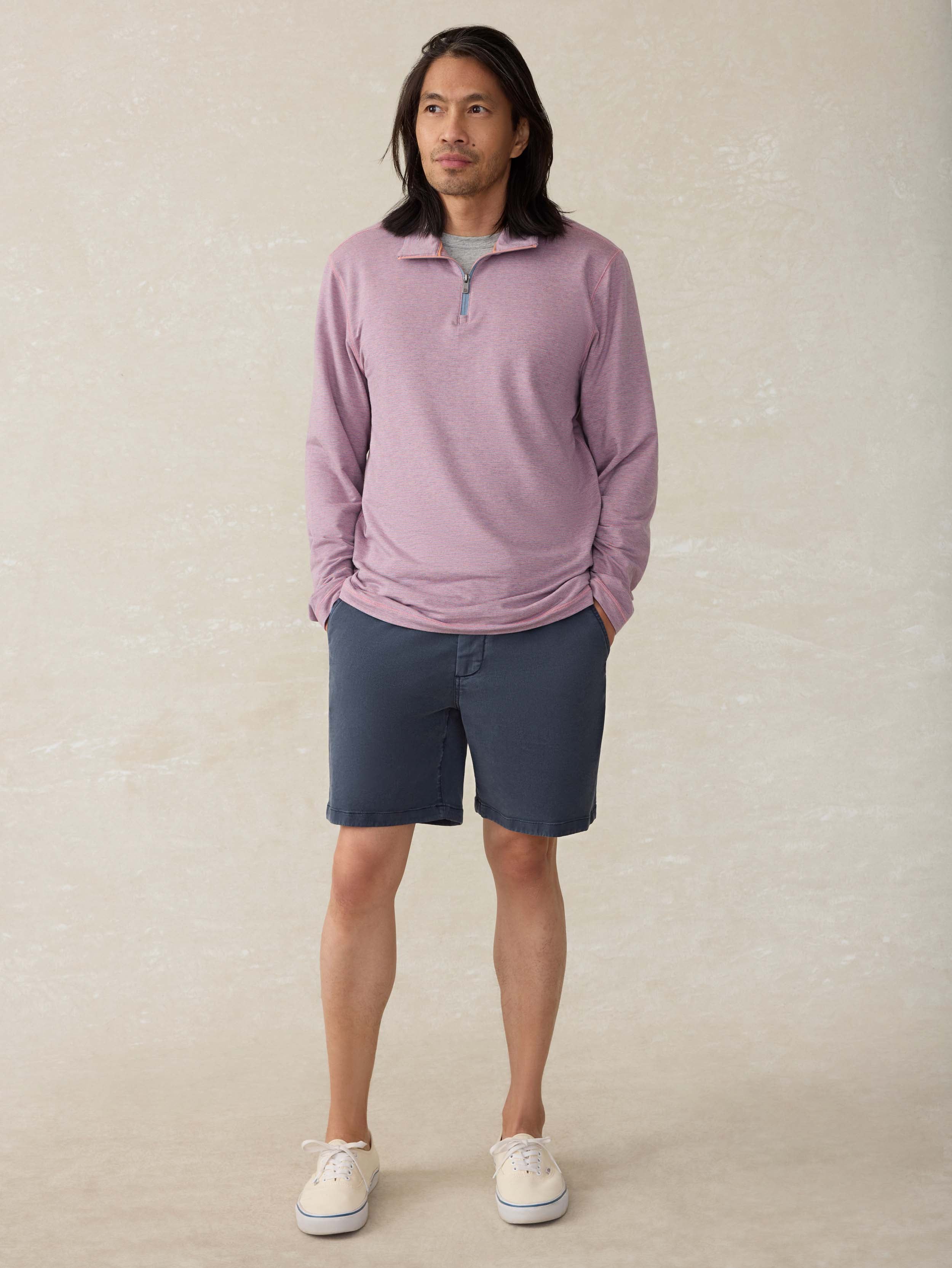 Movement Quarter Zip - Rose Creek Stripe