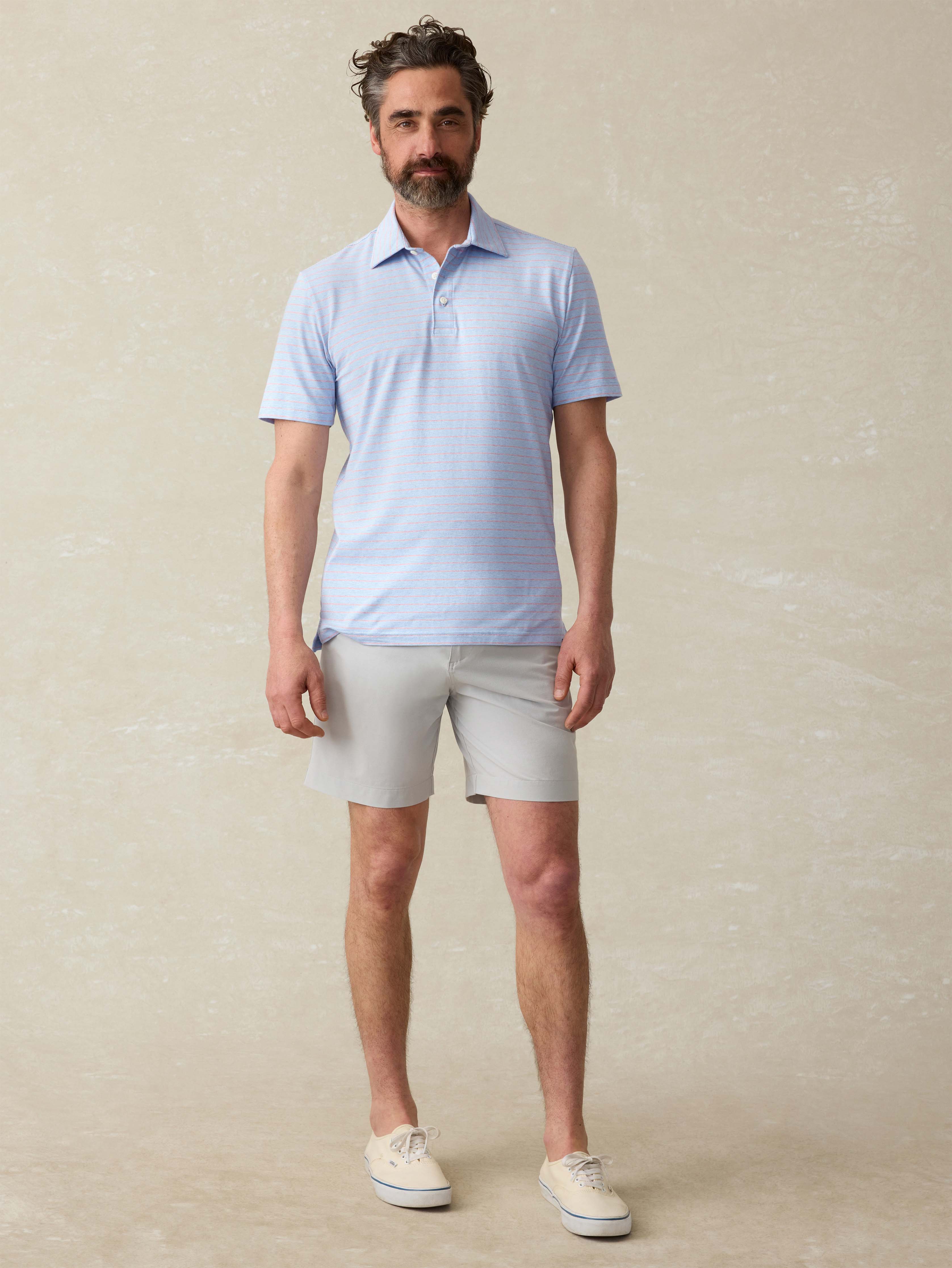 Short- Sleeve Movement™ Polo Shirt - Vista View Stripe
