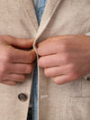 Movement™ Linen Blazer - Wolf Sands Herringbone