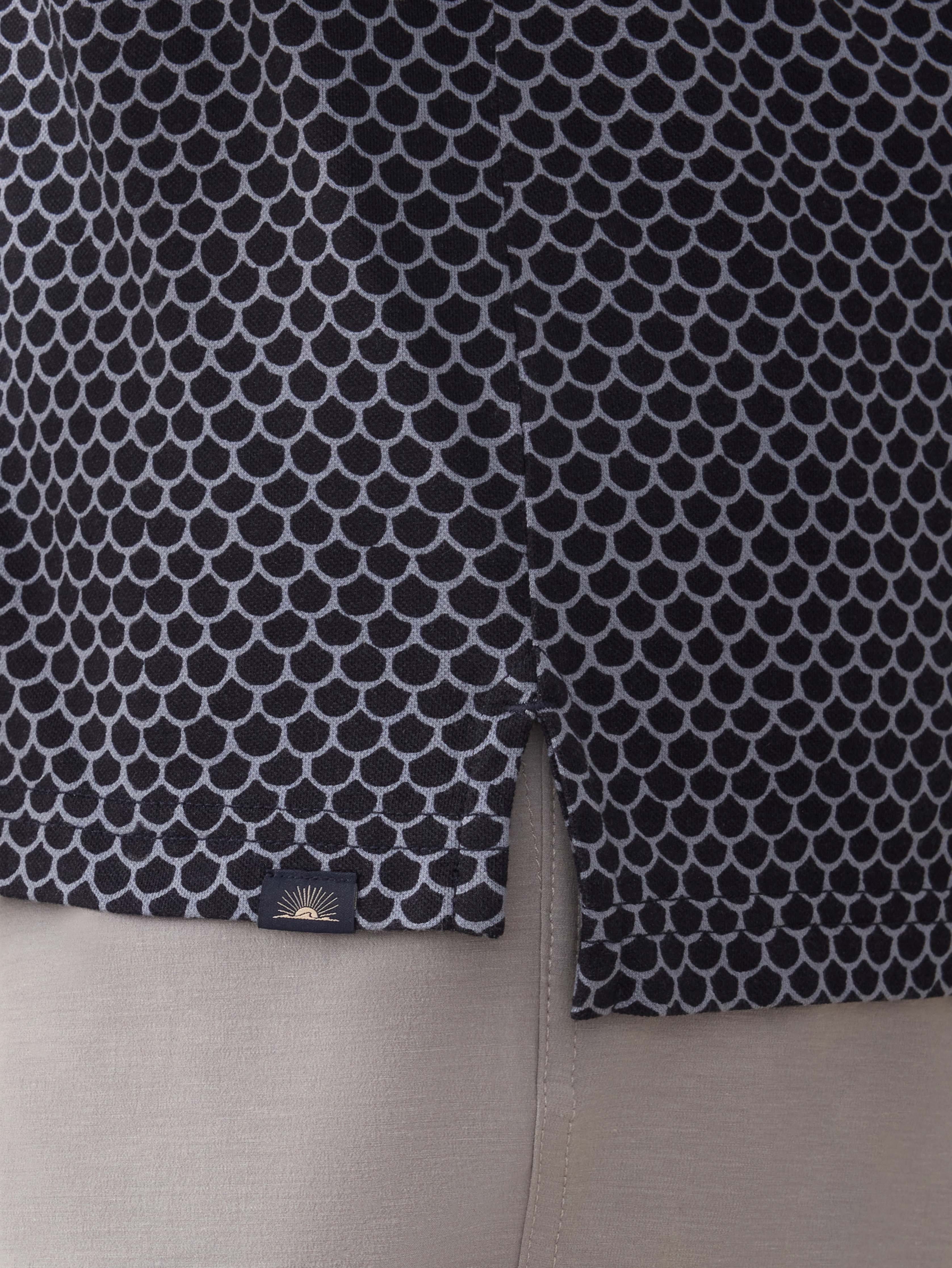 Short-Sleeve Movement™ Pique Polo - Midnight Fishscale