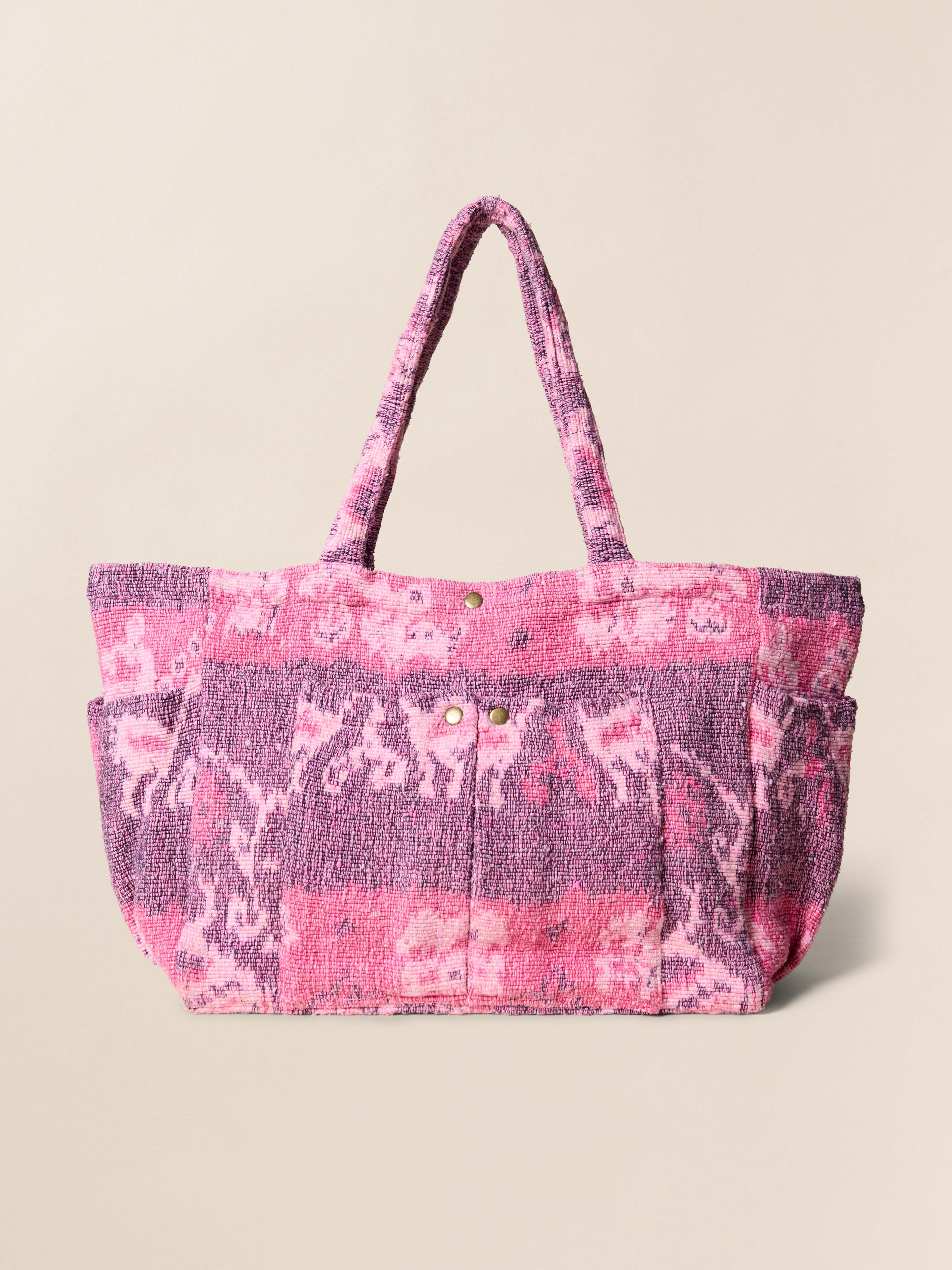 Artisan Oversized Beach Tote - Sunrise Orchid