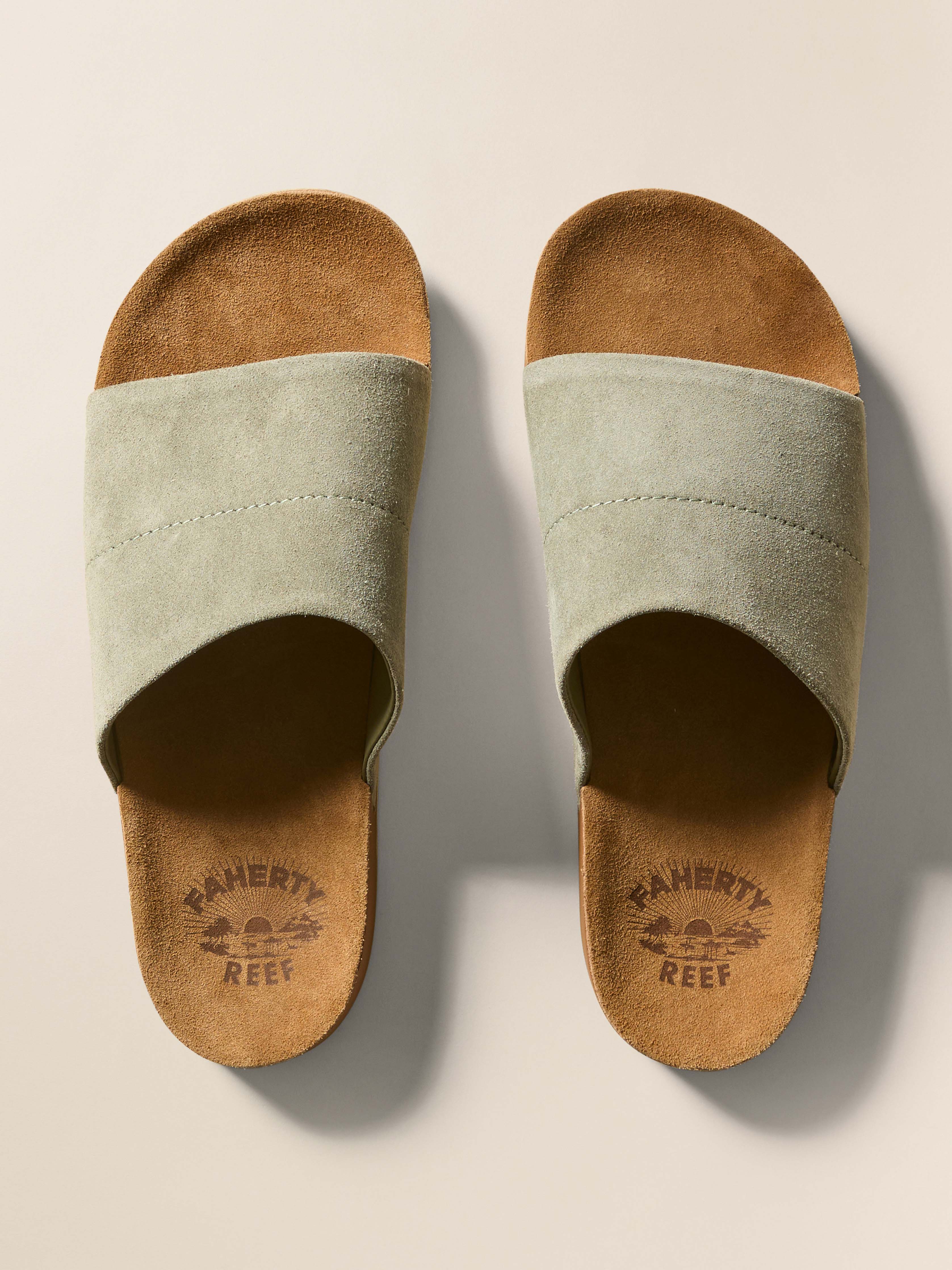 Faherty X Reef Ojai Slide - Olive