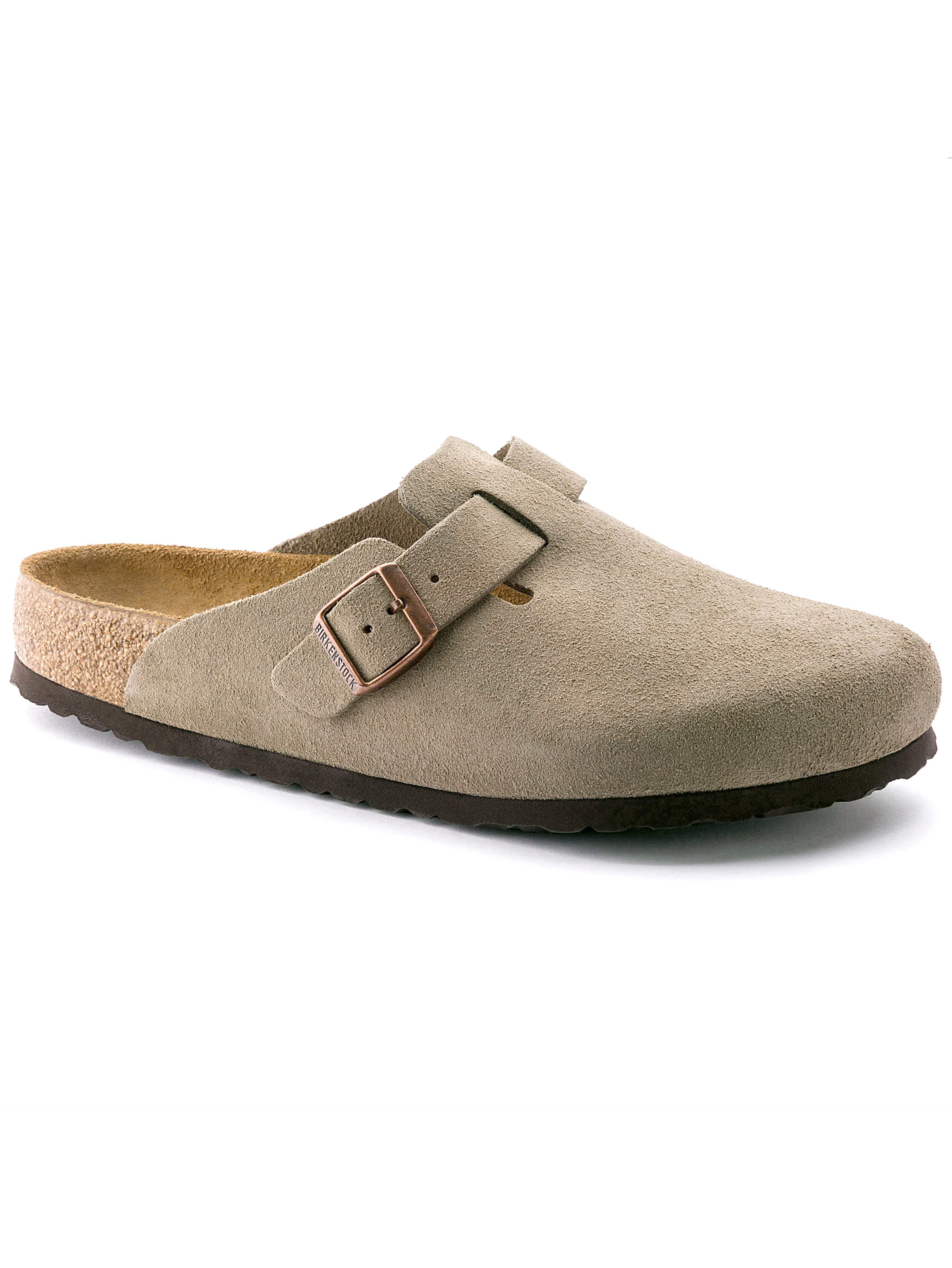 Men's Birkenstock Boston Clog Soft Footbed - Taupe | Faherty Brand